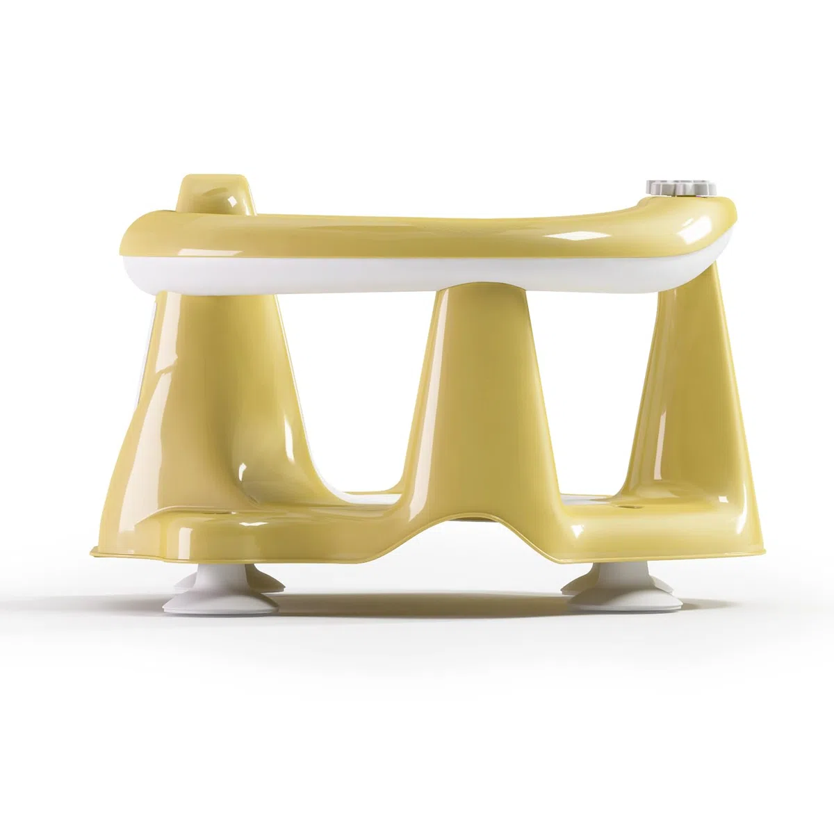 OKBABY Flipper Evolution - Seggiolino da Bagno, Anello con Seduta in Gomma Antiscivolo per il Bagnetto del Neonato 6-15 Mesi (13 kg) - Giallo