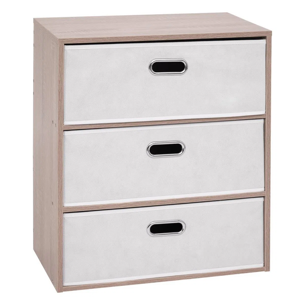 5 five simply smart 5Five - Cassettiera DRESS UP Beige - 3 cassetti - 50x30x60cm - Mobile contenitore funzionale, per organizzare la camera da letto, elegante e pratico