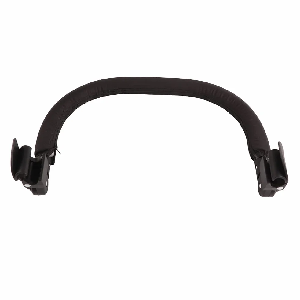 Barra Paraurti Universale per Passeggino, Bracciolo, Maniglia, Barra Trasversale, Accessori per Passeggino, PU Nero (Nero)