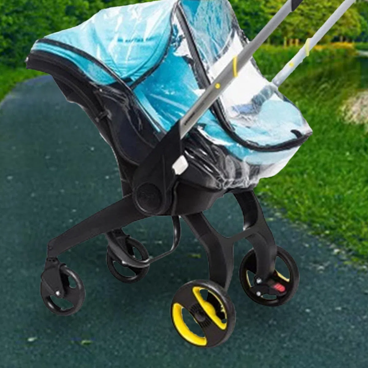 F Fityle 2 Pezzi Ruote in PU per Passeggini, Ruota di Ricambio Diametro 13,5 Cm per Carrozzina, Accessori di Ricambio per Essere Compatibili con La Maggior Parte dei Carrelli per Bambini
