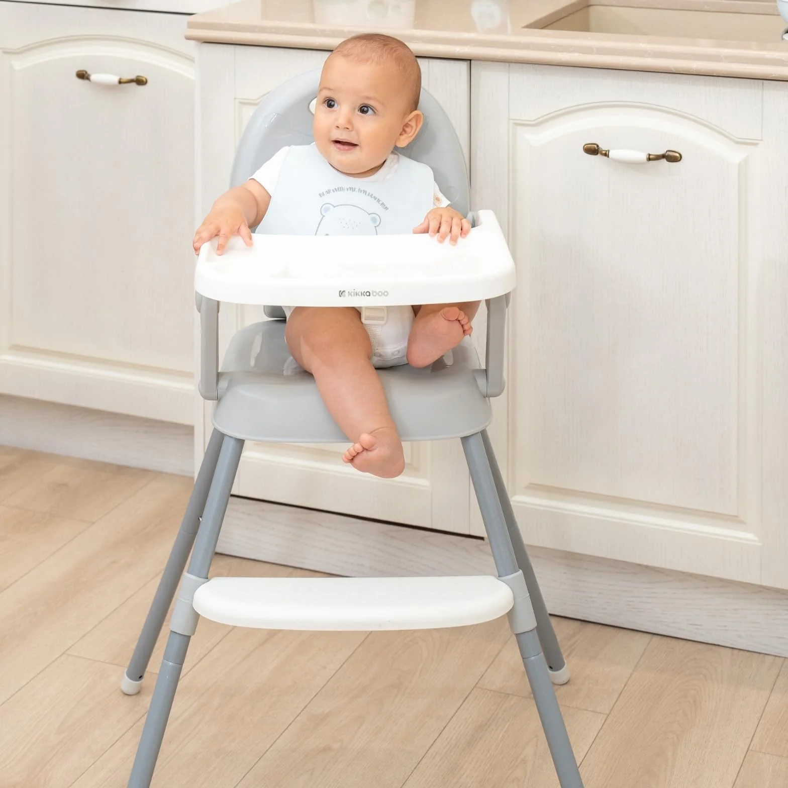 KikkaBoo Spoony Seggiolone pappa 3in1 Evolutivo pieghevole Fino a 36 mesi Rosa