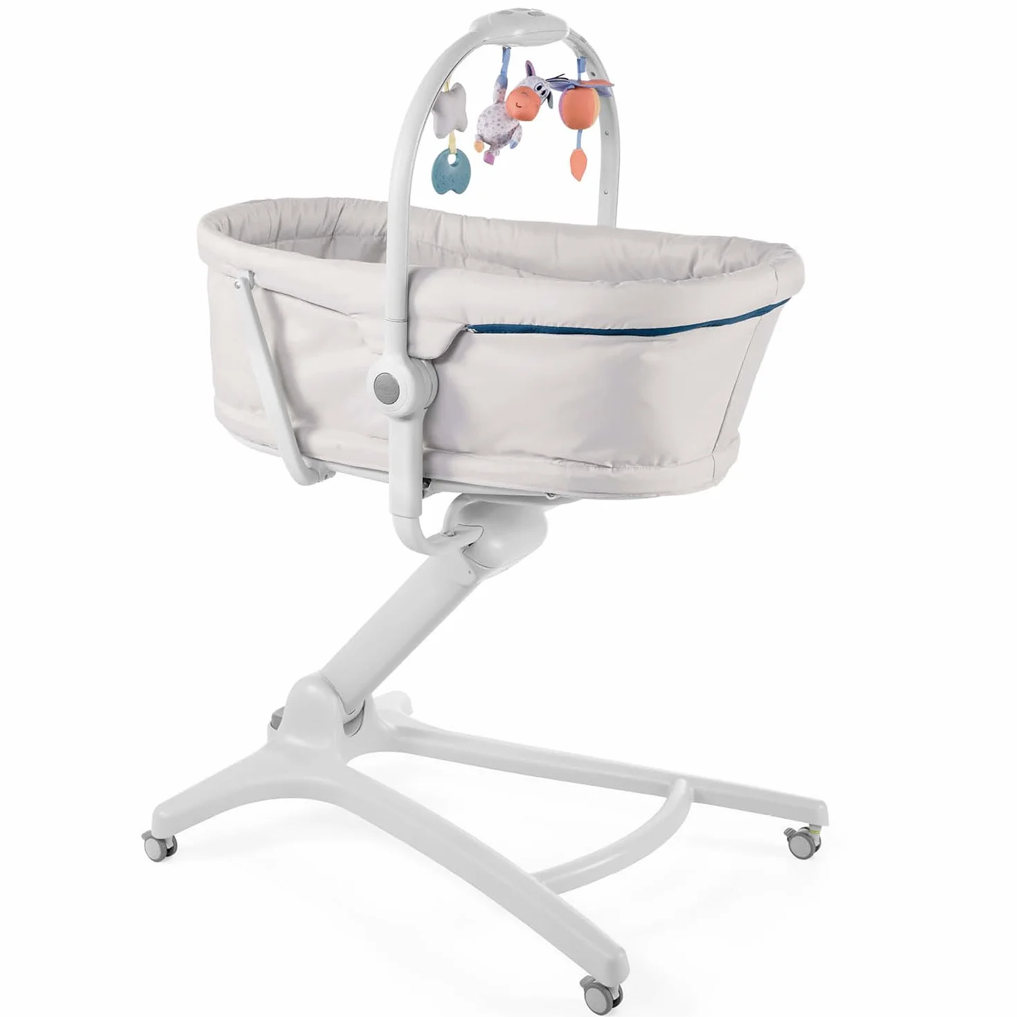 Chicco Baby Hug 4 In 1 Sdraietta Neonato Rialzata, Seggiolone Pappa E Sedia Da Tavolo, Beige, 85 x 60 x 122 Cm