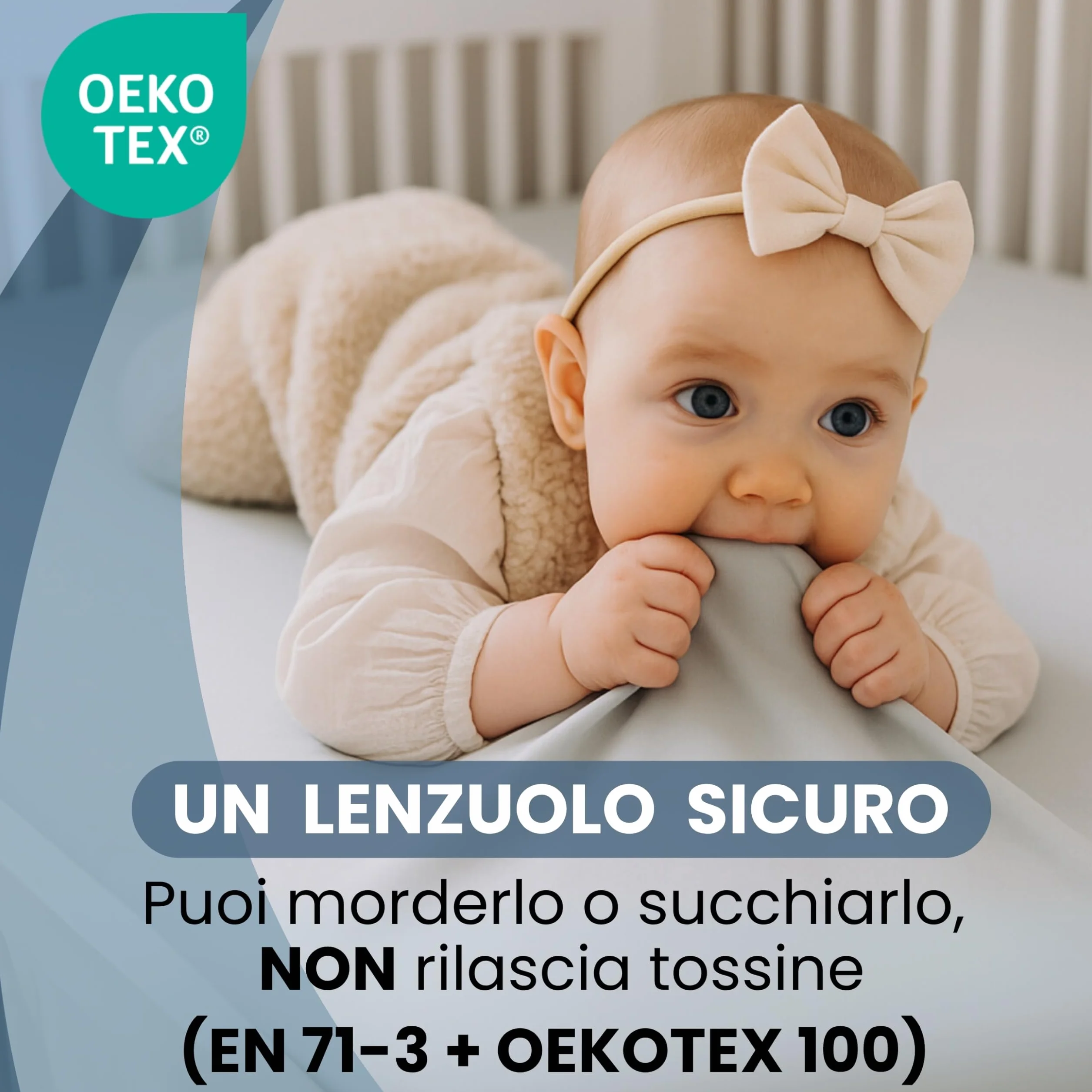 Bisoo Lenzuola Compatibili 50x83 / 50x80 - Lenzuola per Culla Impermeabili - Lenzuolo Coprimaterasso Impermeabile Angoli 100% Jersey OEKO-TEX - Set Lenzuolini 1 Bianchi e 1 Grigi