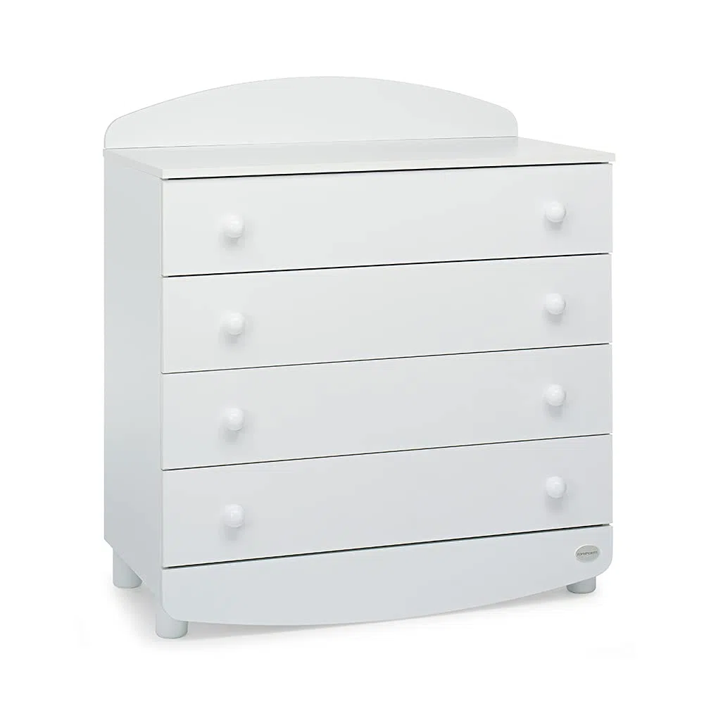 Foppapedretti Cassettiera Patty, Legno, Made in Italy, Primo piano superiore utilizzabile come Fasciatoio (venduto separatamente), 91x50x100 cm, Bianco