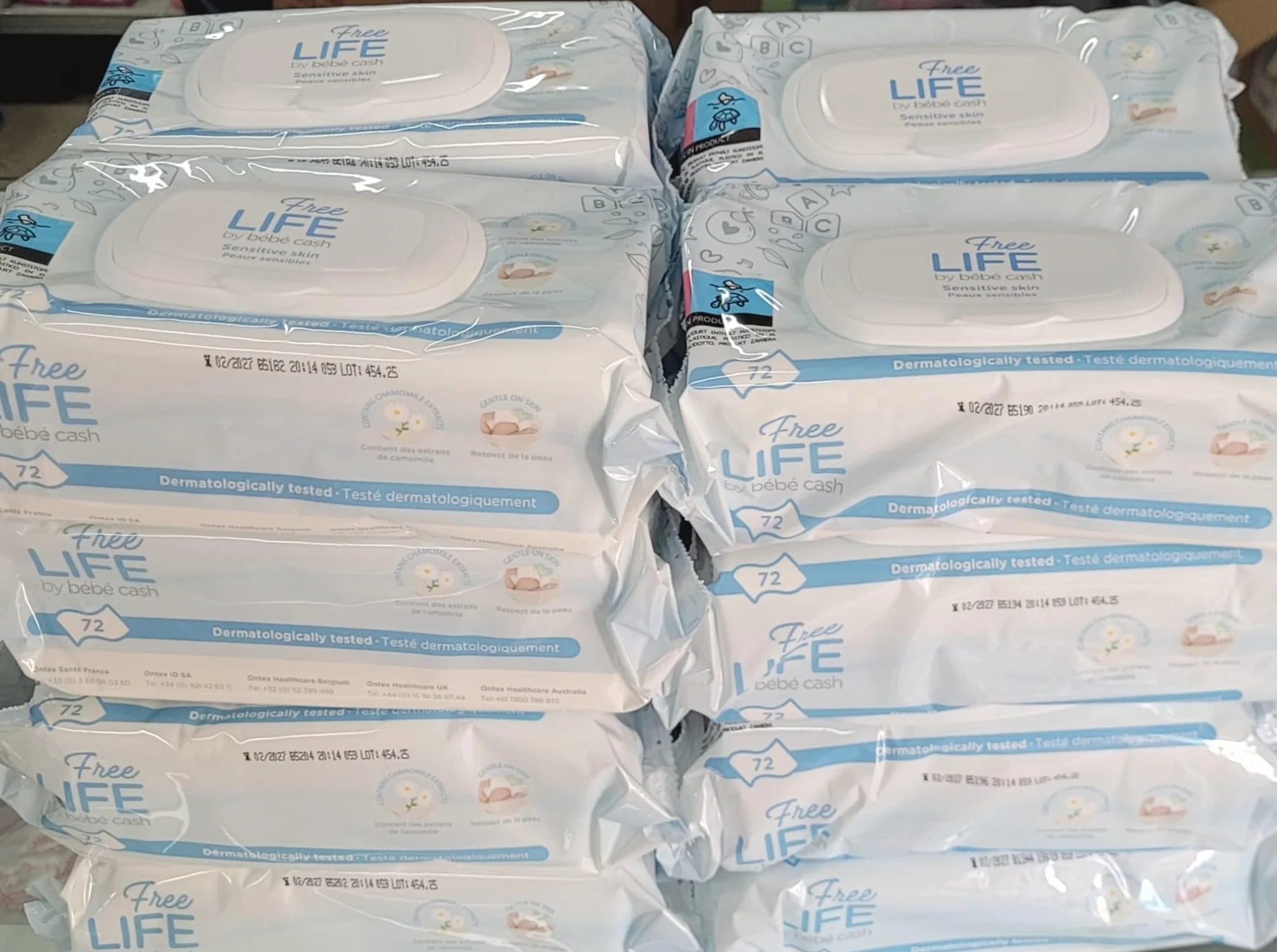 Salviettine Freelife per neonati, 72 x16 confezioni. 1152 unità di salviettine