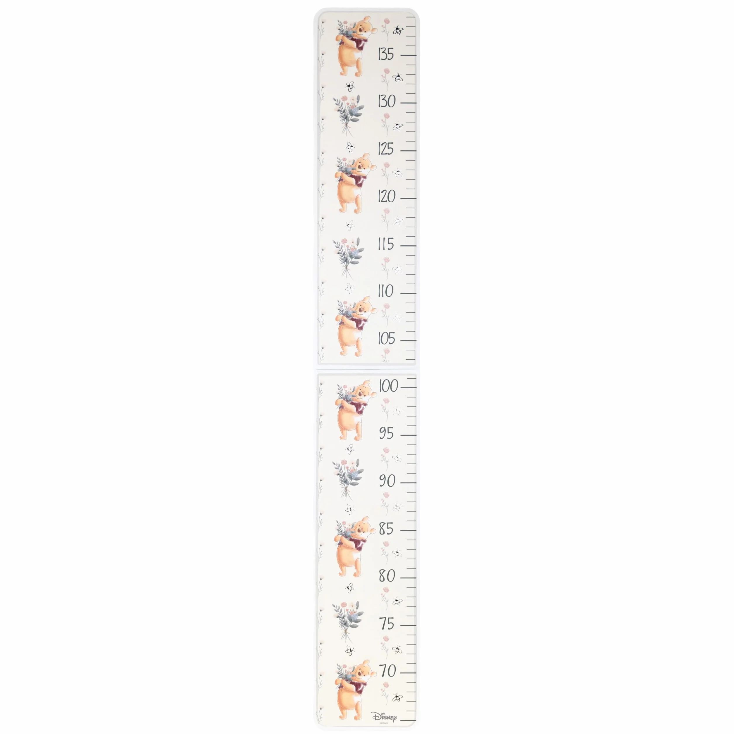 VALENTI & CO. Disney Winnie The Pooh Metro da Parete per Bambini 76x11 cm Legno Argento Regalo Battesimo Compleanno