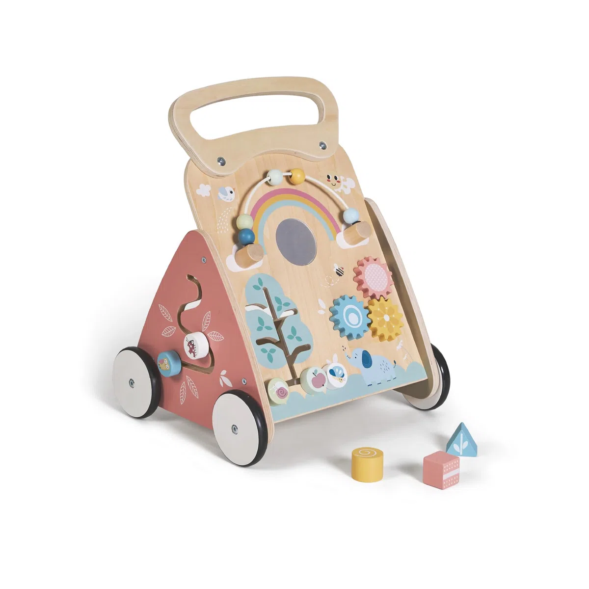 MS BabyWorld – Montessori MIMO – Primi Passi in Legno per Bambini | Carrello Primi Passi con Giochi e Attività | Per Imparare a Camminare | Da +12 Mesi