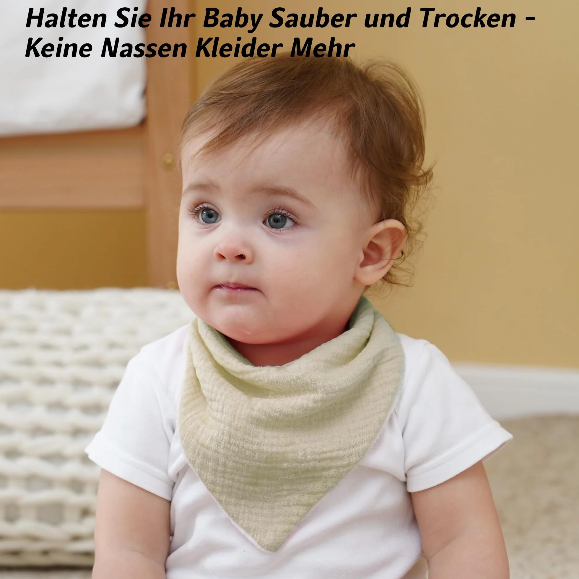 Bavaglini Neonato Mussola 6 Pezzi Sciarpa Bambino Regolabili