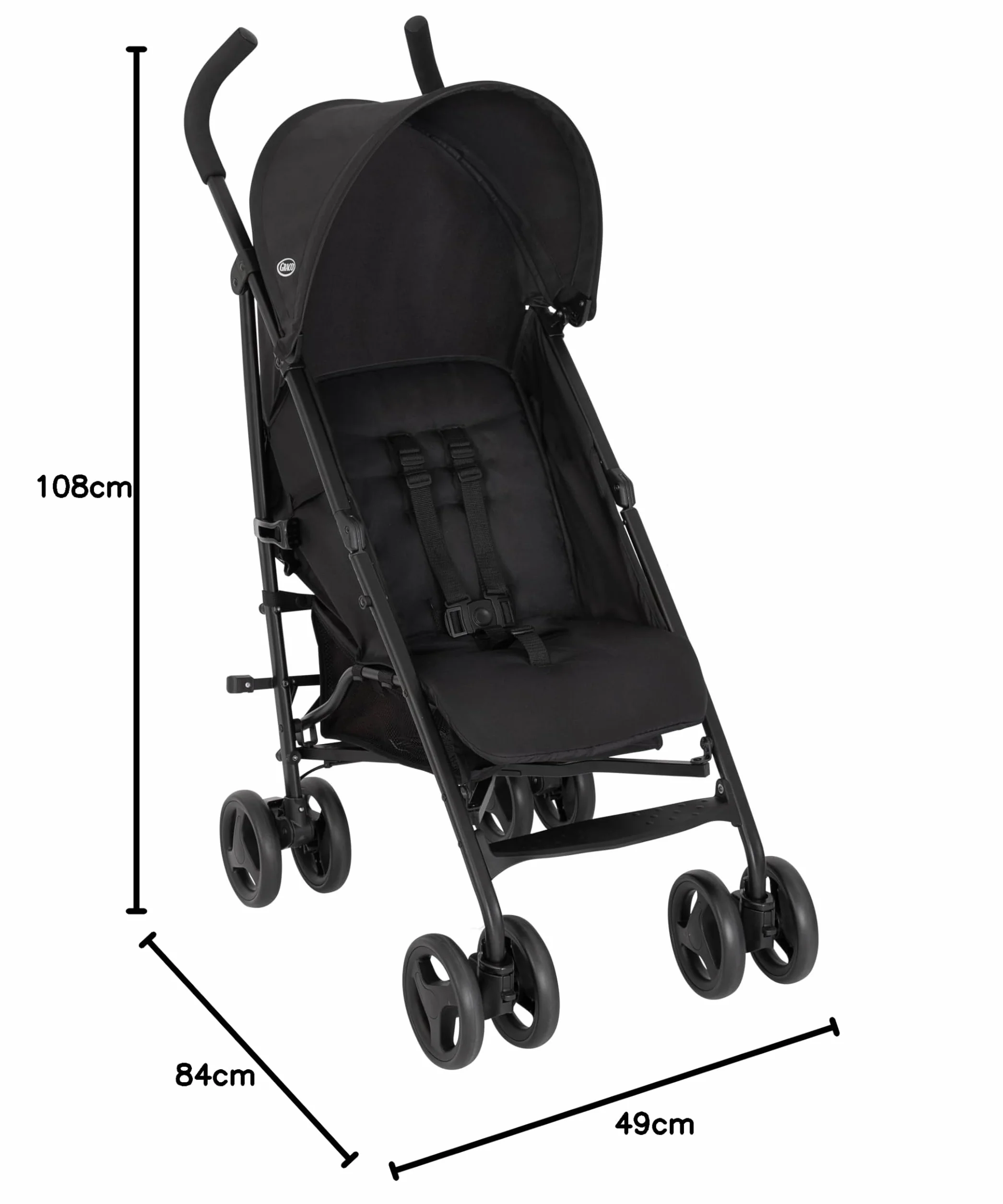 Graco EZLite Passeggino Leggero da Viaggio 0-15 kg Midnight