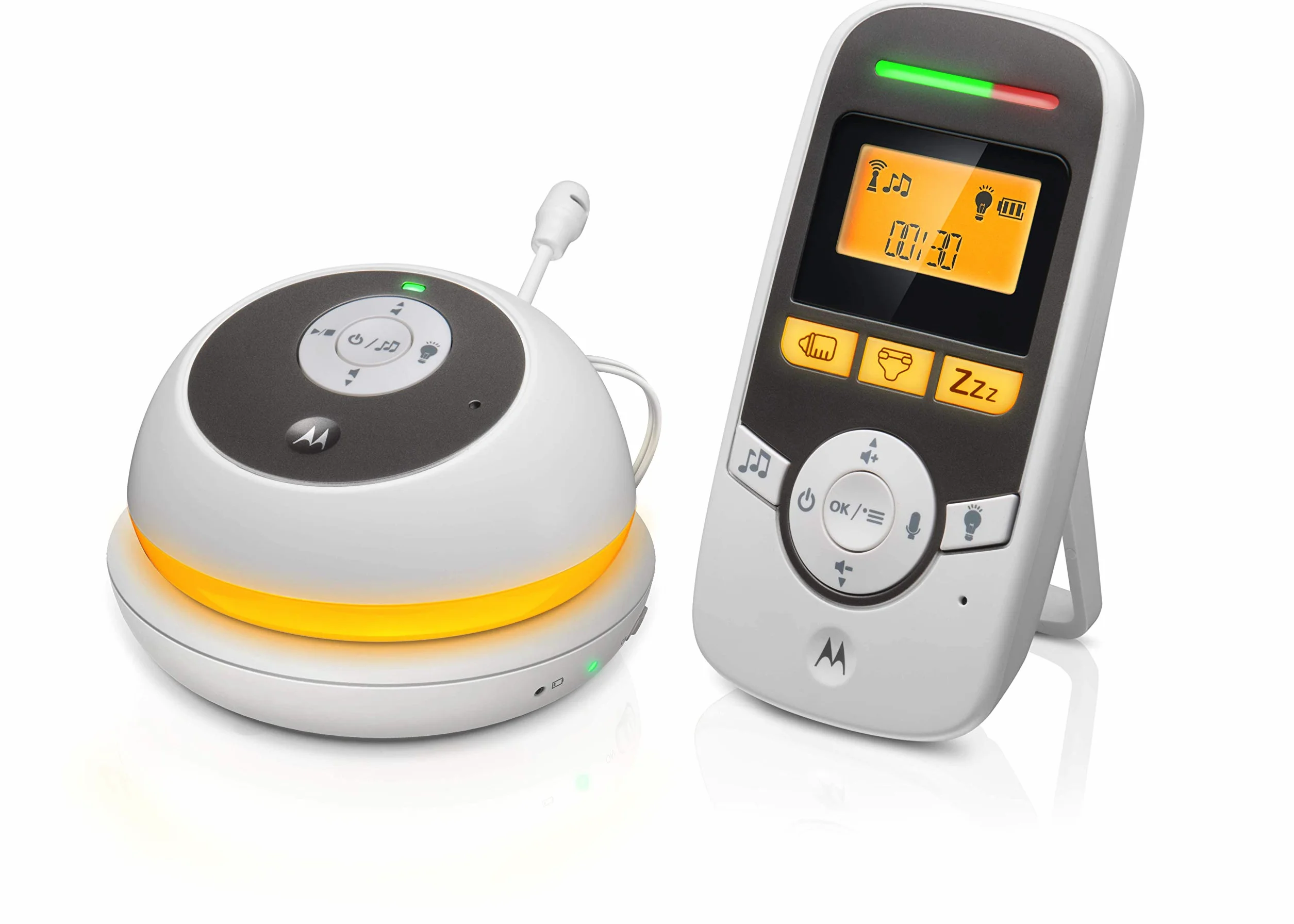 Motorola Nursery MBP 169 Monitor Audio Digitale Portatile con Timer Bianco
