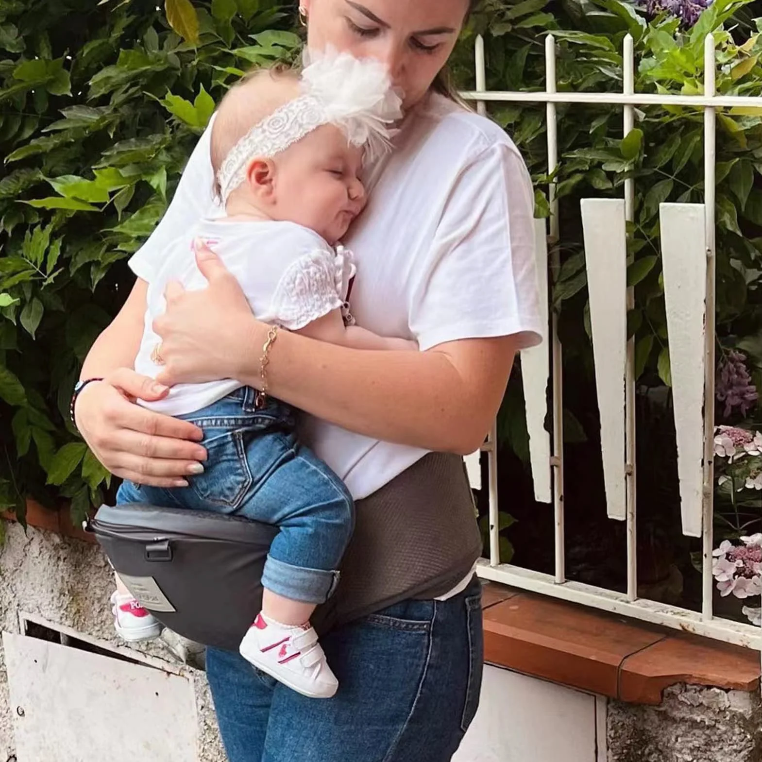 Bebear Marsupio,Bebamour Marsupio per 0-36 mesi, marsupio traspirante da neonato a bambino, approvato dagli standard di sicurezza, seggiolino ergonomico 6 in 1 anteriore (New Air Grey)