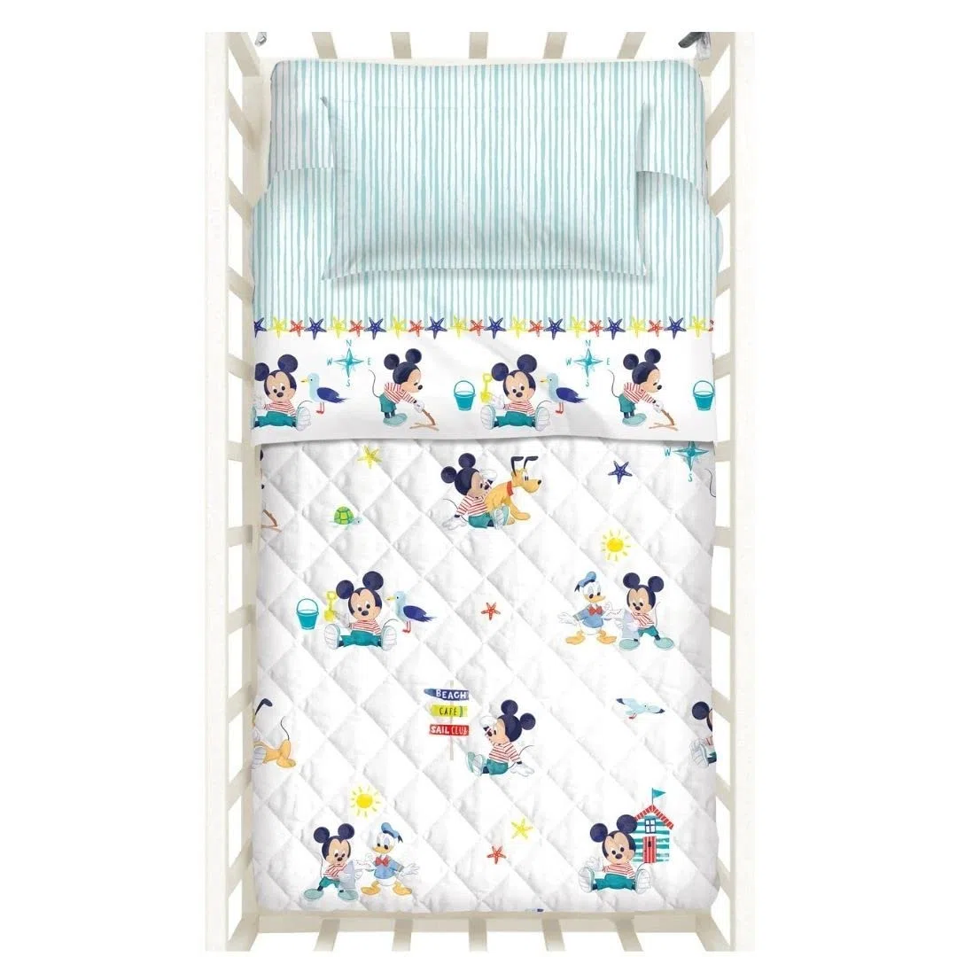 Caleffi Copriletto Primaverile Baby Mickey in Cotone Baby