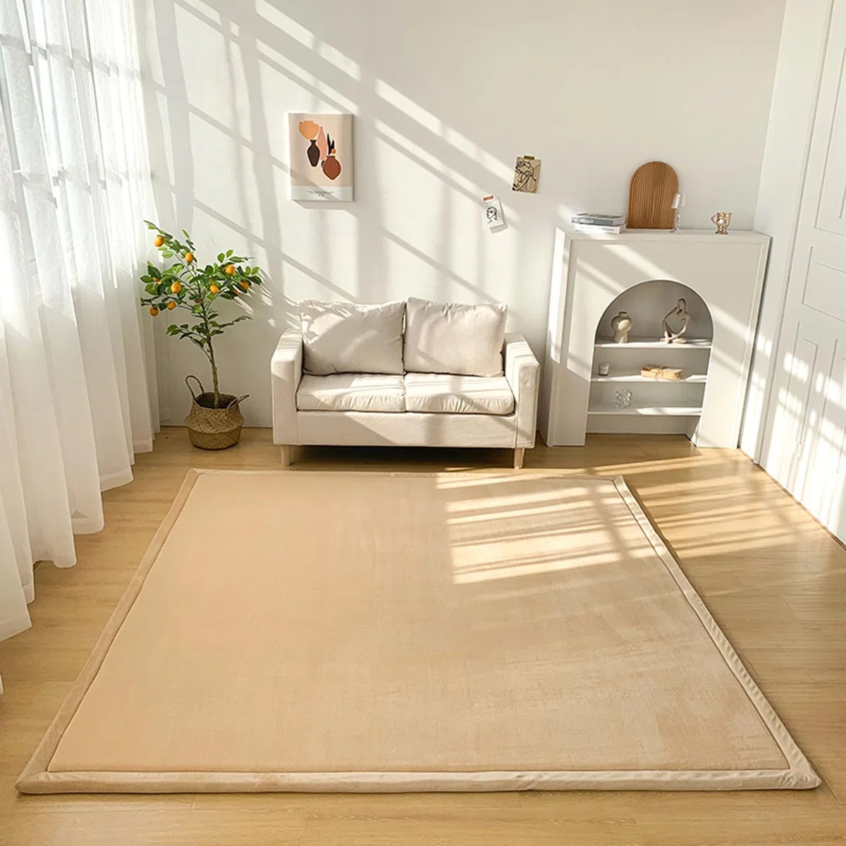 appeto per Bambini, in Velluto di Corallo, Tappeto Antiscivolo per la Camera dei Bambini, Tappeto per Salotto-B-100 * 200cm
