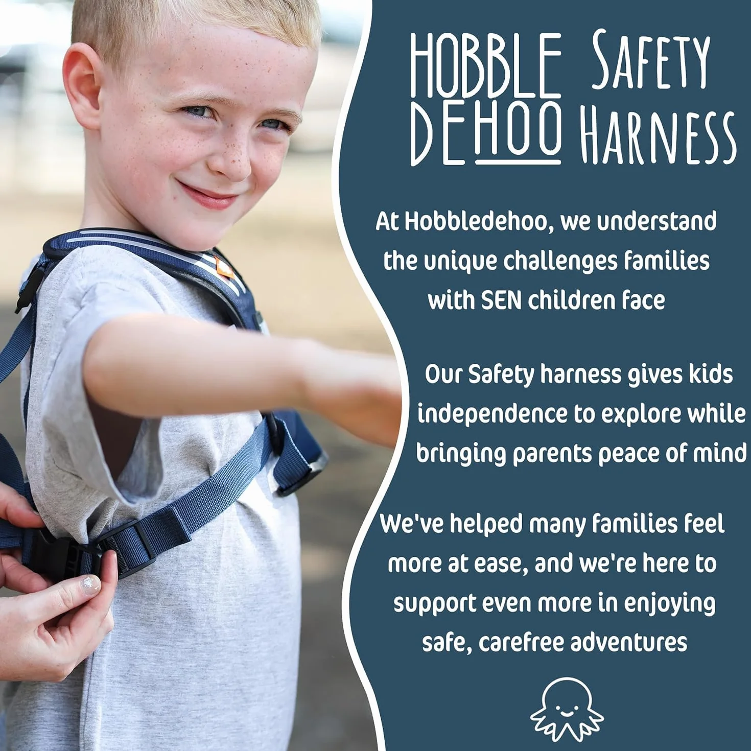 Hobbledehoo 3 Active Pettorina per bambini Sicurezza SEN Blu