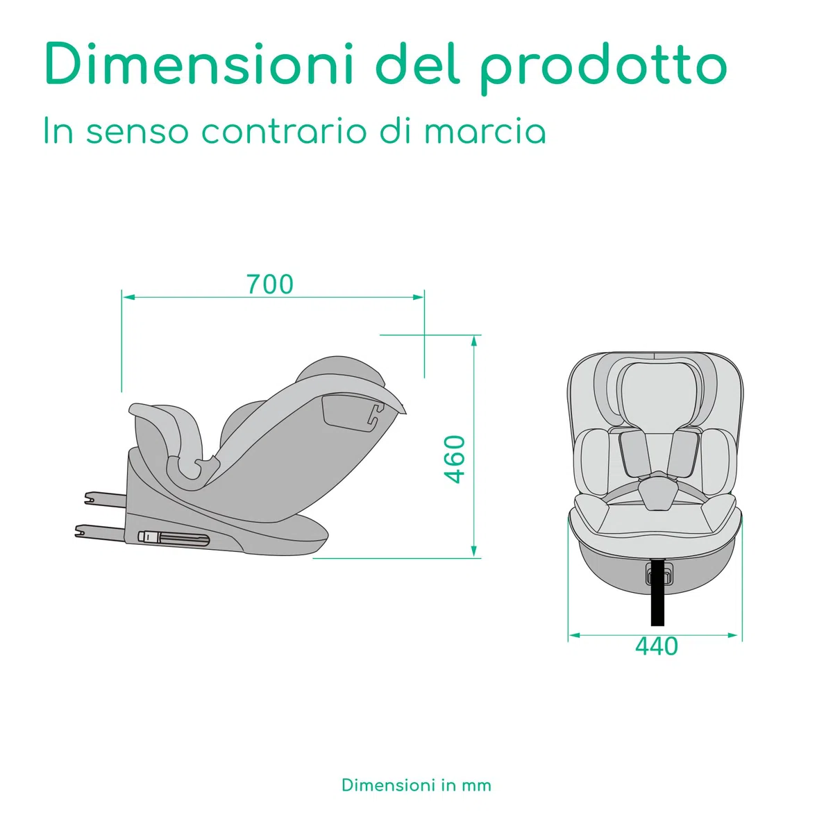Bebeconfort RevolveFix 360 i-Size Girevole 360, Seggiolino Auto 0-36 Kg, 0-12 anni, ISOFIX con Top Tether, Seggiolino Reclinabile 6 Posizioni, 12 Posizioni Poggiatesta, Tessuti Traspiranti, Full Black