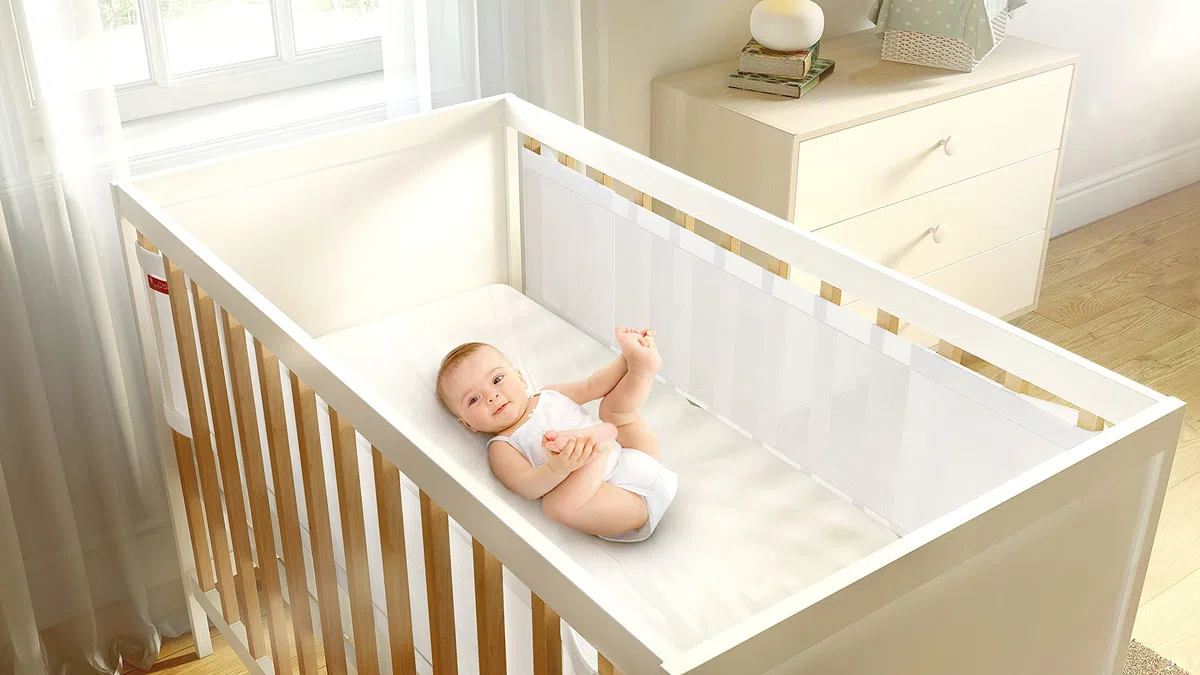 Paracolpi di qualità per lettino con sbarre, doppio strato per un’imbottitura extra, ideale per lettini con sbarre e testate con pannelli, rivestimento traspirante e sicuro