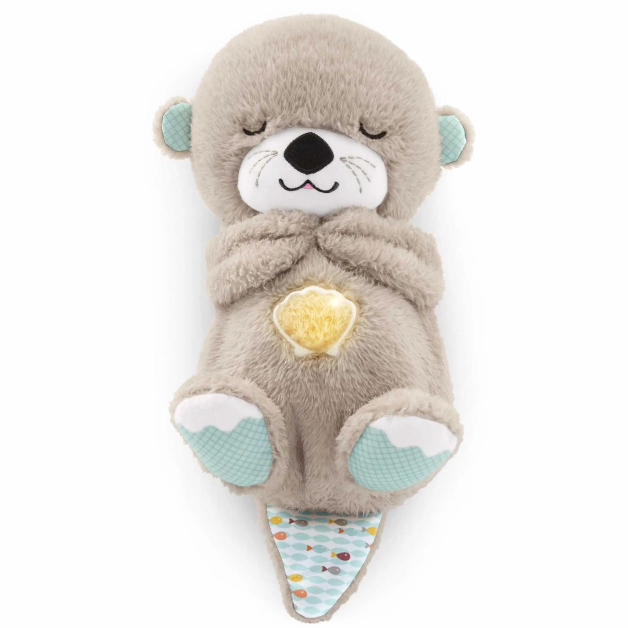 Fisher-Price Lontra Coccola & Relax Carillon Neonati Succhietto con Movimento Respirazione Luci e Suoni Scoperte Sensoriali Regalo per Neonati 0+ Mesi FXC66