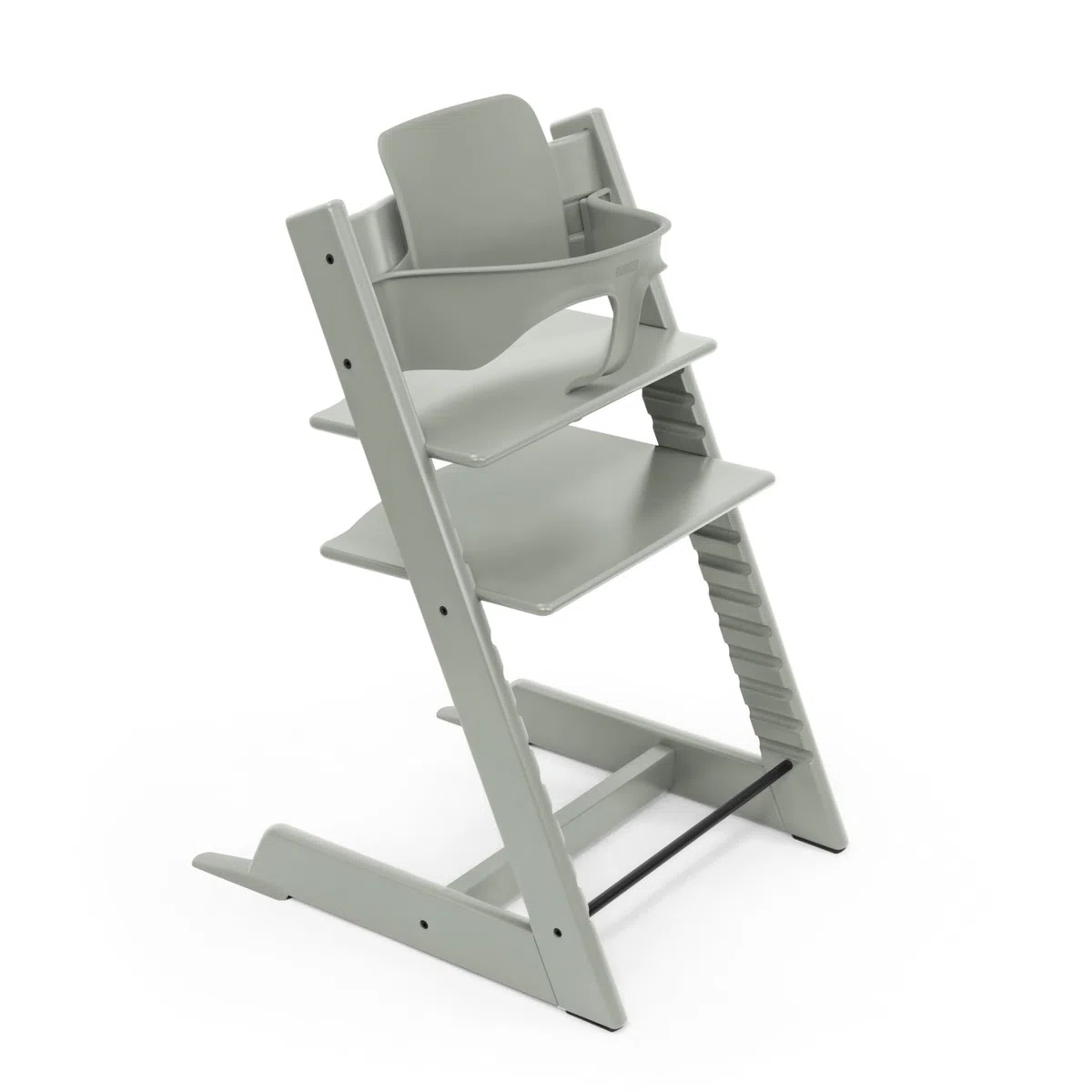 Seggiolone Tripp Trapp di Stokke con Baby Set, Glacier Green - Sedia regolabile ed evolutiva per bambini e adulti - Design ergonomico e classico