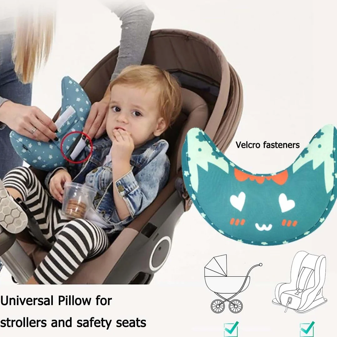 Cuscino per Cintura per Bambini, Poggiatesta Auto per Bambini, Cuscino per il Collo, CopriCintura, Cuscino per Sedile Auto, Cuscino per Cintura, Lavabile in Lavatrice