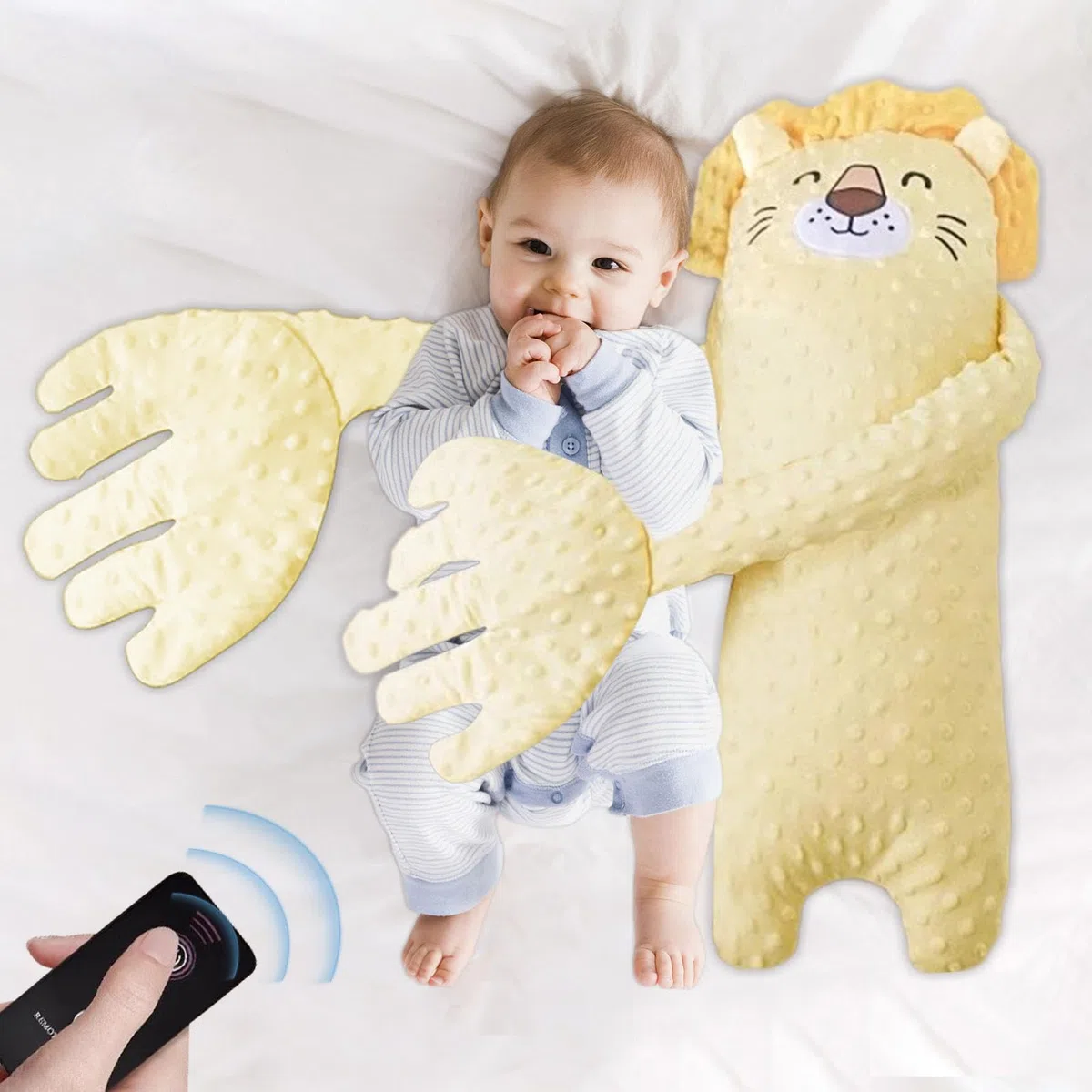cuscinoper picchiettare la schiena del neonato - cuscinocomfort in peluche per il sonno del bambino, cuscinodi supporto per accarezzare il ritmo morbido, compagno calmante per alleviare lo stress p