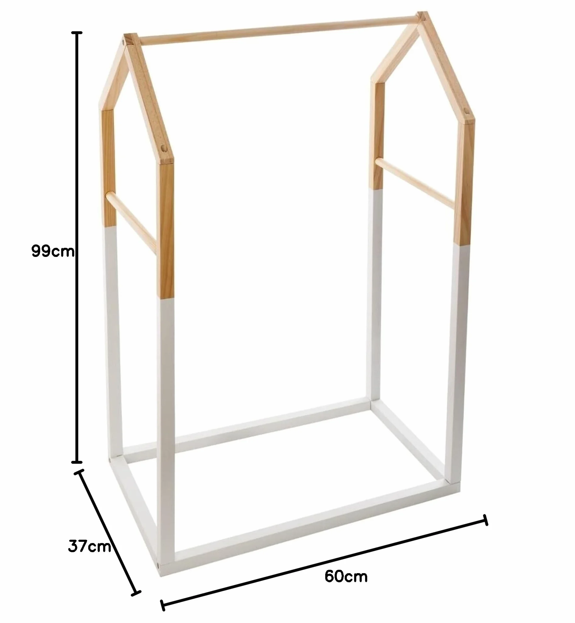 WELL HOME MOBILIARIO & DECORACIÓN Appendiabiti per bambini in legno L.60 x P.37 x H.99 cm