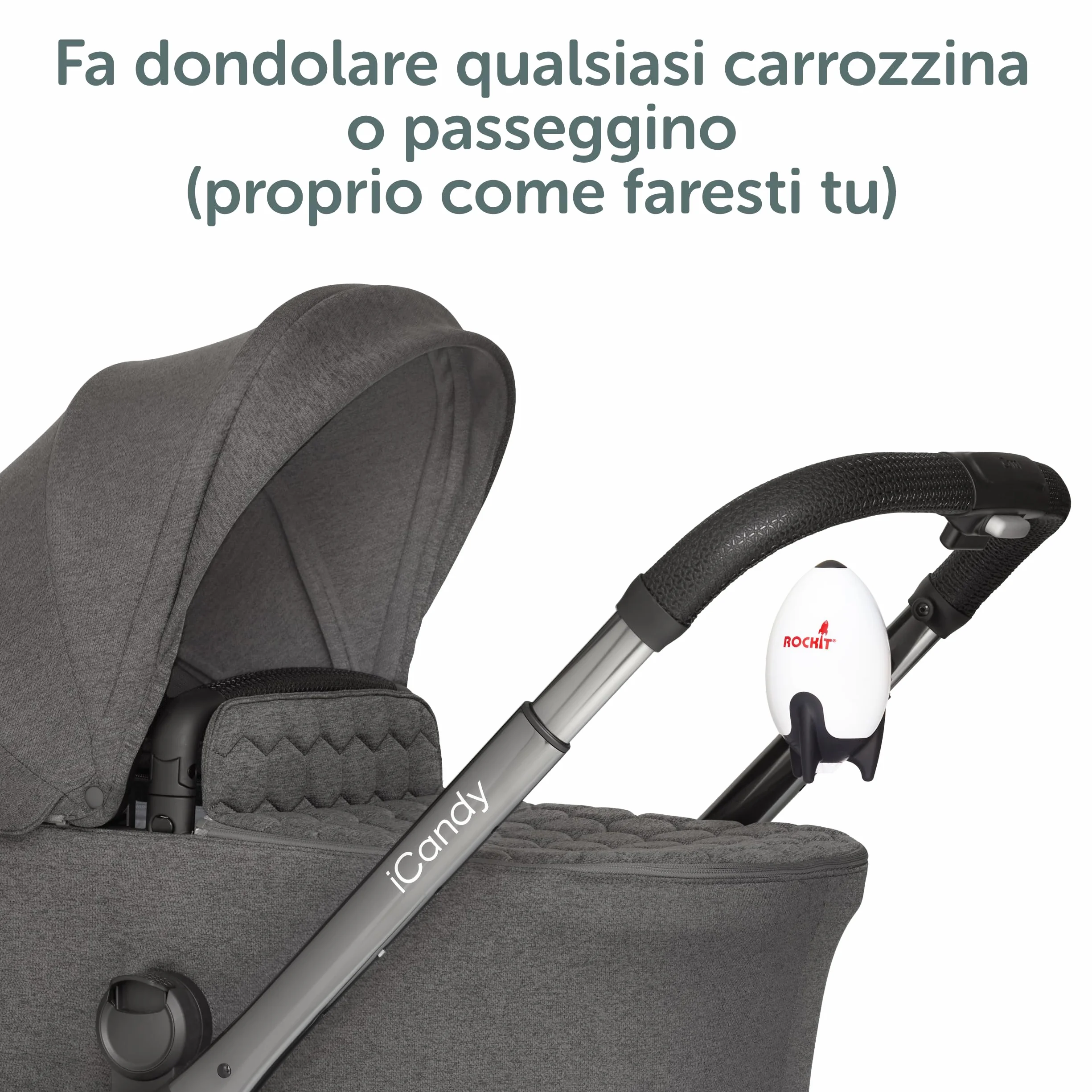 Rockit Rocker ricaricabile – Baby Sleep Aid per passeggino, velocità regolabile, timer 60 minuti