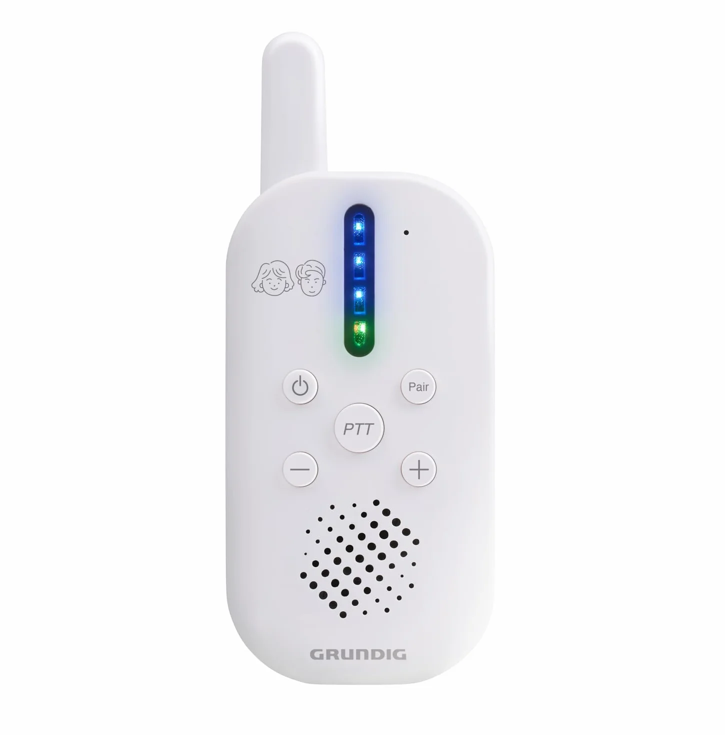 Grundig Baby Monitor Audio DECT Komunikacja Bidirekcyjna LED Dźwięku Baterie Biały