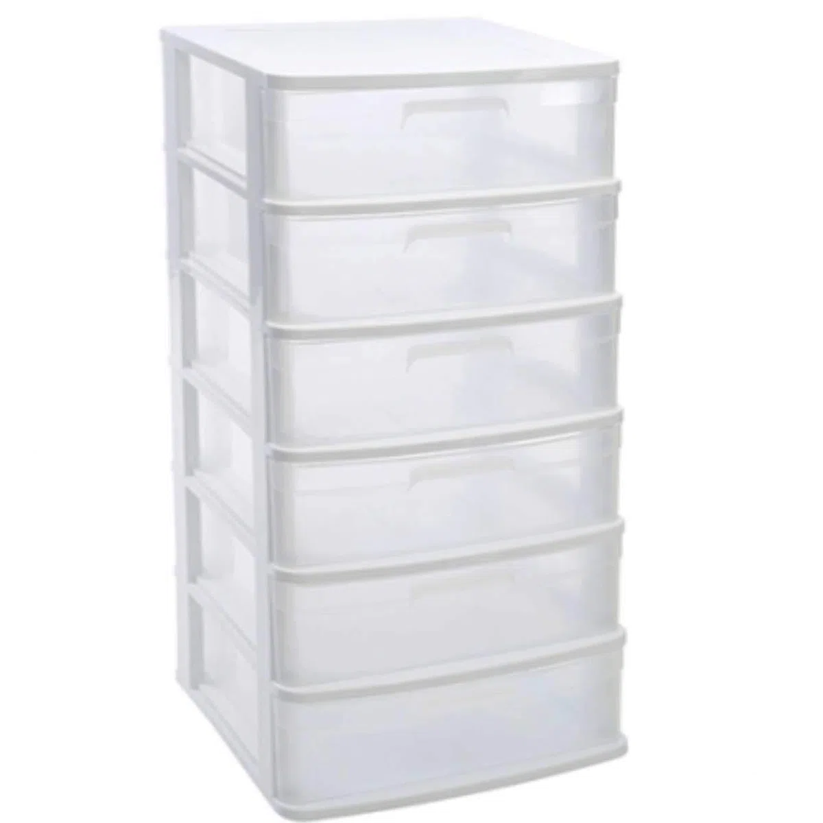 Plástic Forte Cassettiera 6 cassetti in plastica Colore Bianco 120 x 56 x 39.5 cm
