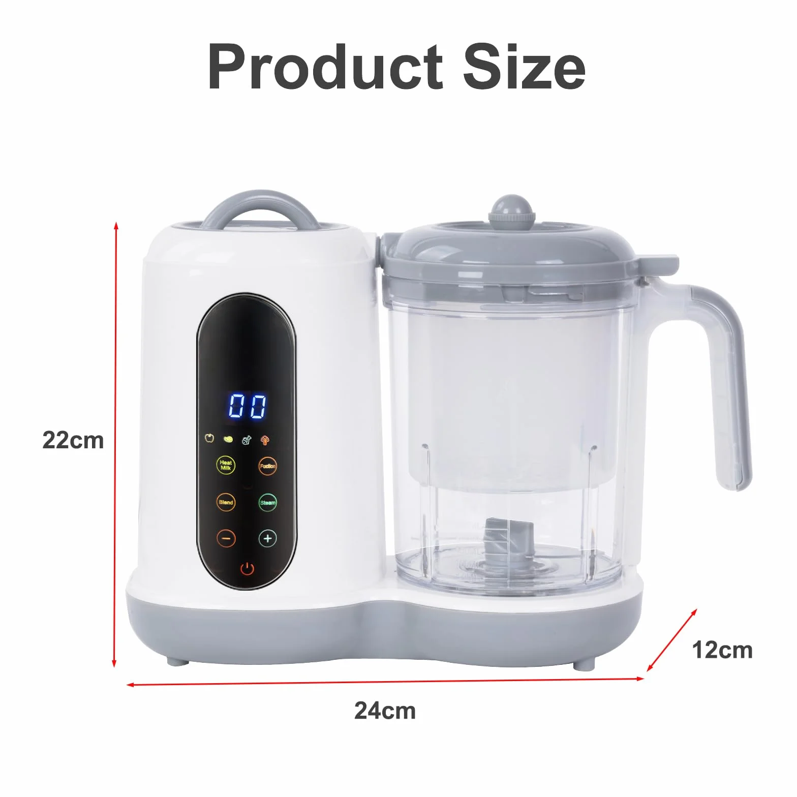 Cuocipappa 4 in 1 Robot da Cucina Multifunzione, Cottura e Tritatura Automatica, Touchscreen