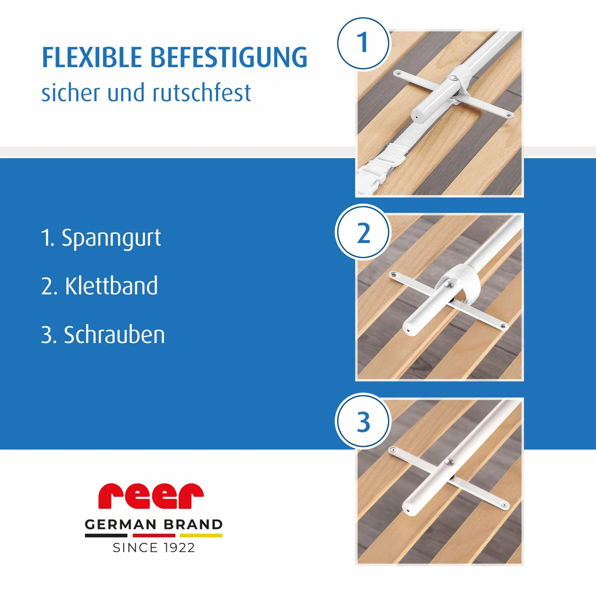Reer Sleepn Keep, protezione anticaduta per culle, lunghezza 100 cm per letti con una lunghezza di 150-180 cm
