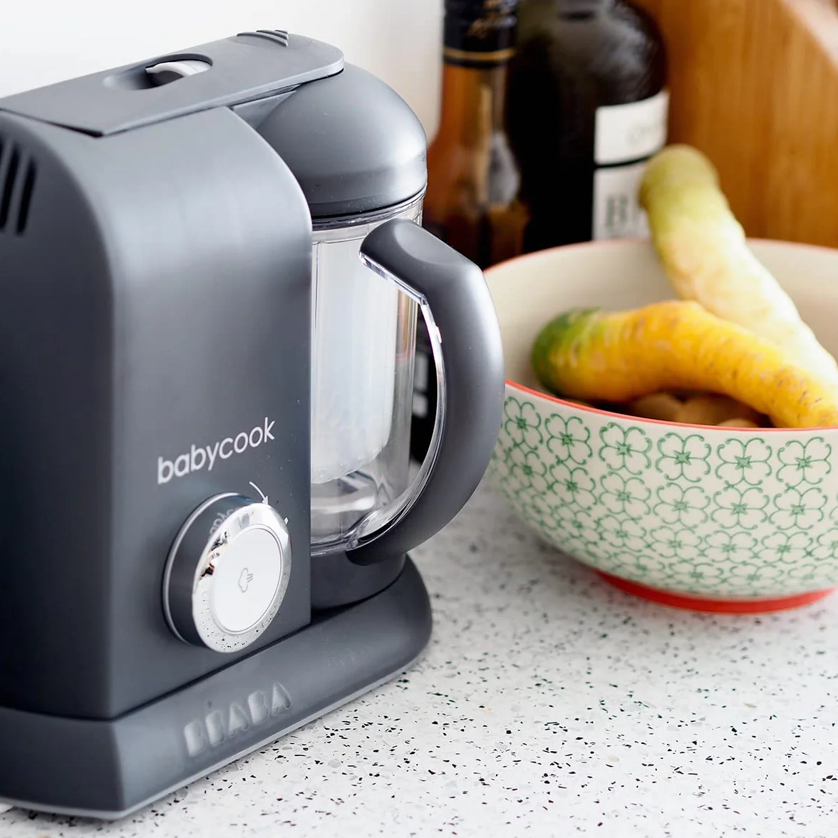 BÉABA Babycook Solo Robot do Pary 4 w 1 Mixer Cottura dla Niemowląt i Dzieci Ciemnoszary
