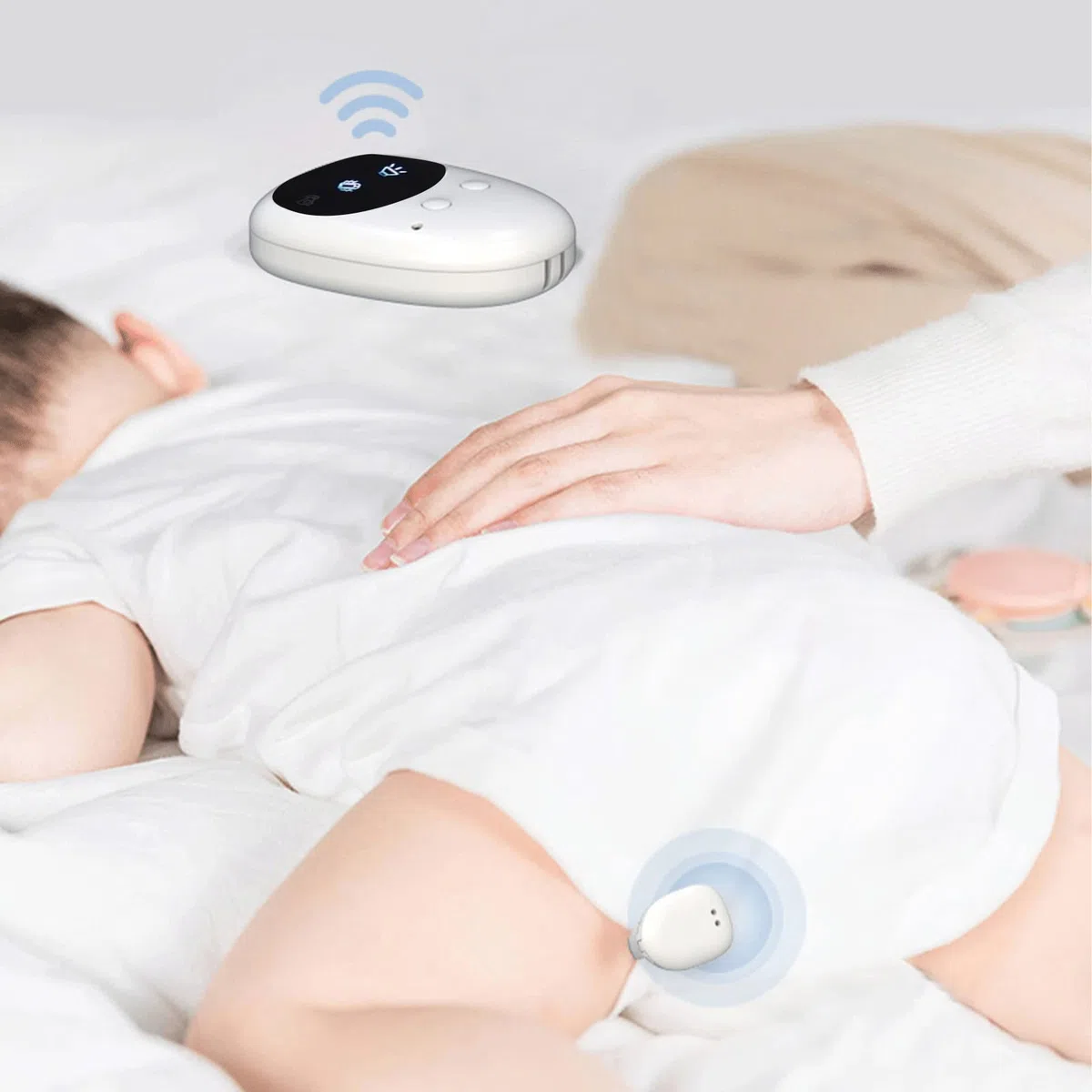 Allarme di enuresi senza fili Allarme Pipì Ricaricabile con Ricevitore per ragazzi Griglie Bambini Potty Training Anziani Portata 10-20 Sensore di urina con Suono Forte e Forte