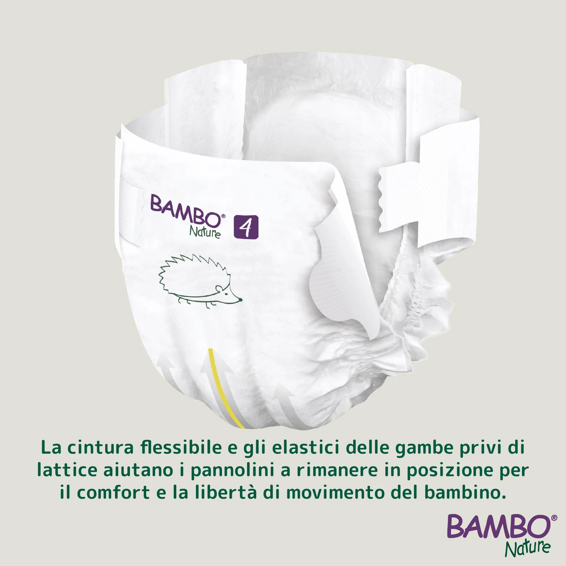 Bambo Nature Pannolini taglia 4 (7-14 kg) 144 pz. Scatola mensile premium protezione perdite dermatologicamente testati