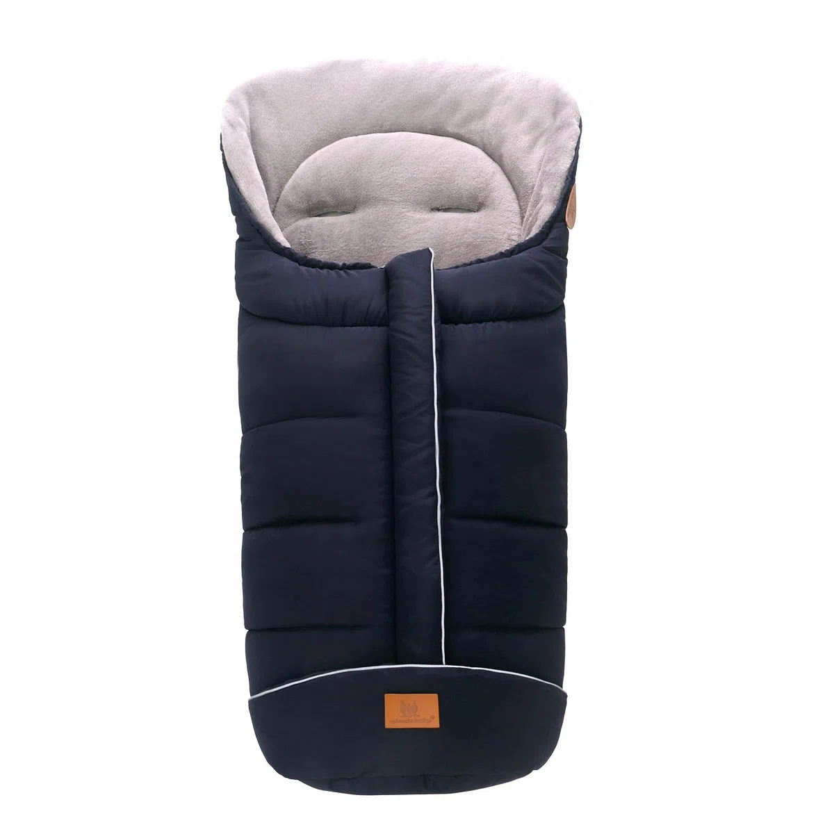 Sacco Termico Invernale per Passeggino, Coprigambe Bebè con 3 o 5 Punti di Ancoraggio, Footmuff Universale per Seggiolino Auto, Coperta 102 * 54cm Impermeabile e Antivento, Blu Scuro