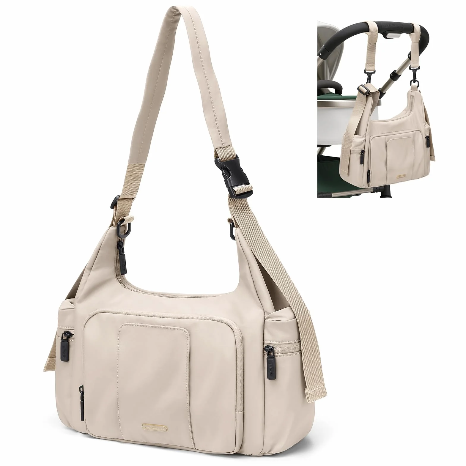 Borsa per pannolini Puffer 14L, borsa da viaggio grande capacità, tracolla ospedale per mamma