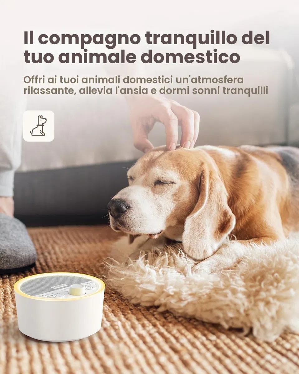 Renpho Macchina Rumore Bianca, con luce notturna per il sonno del bambino, macchina per il sonno senza loop 29 Hi-Fi, suoni rilassanti per rilassarsi, white noise machine per bambini, adulti