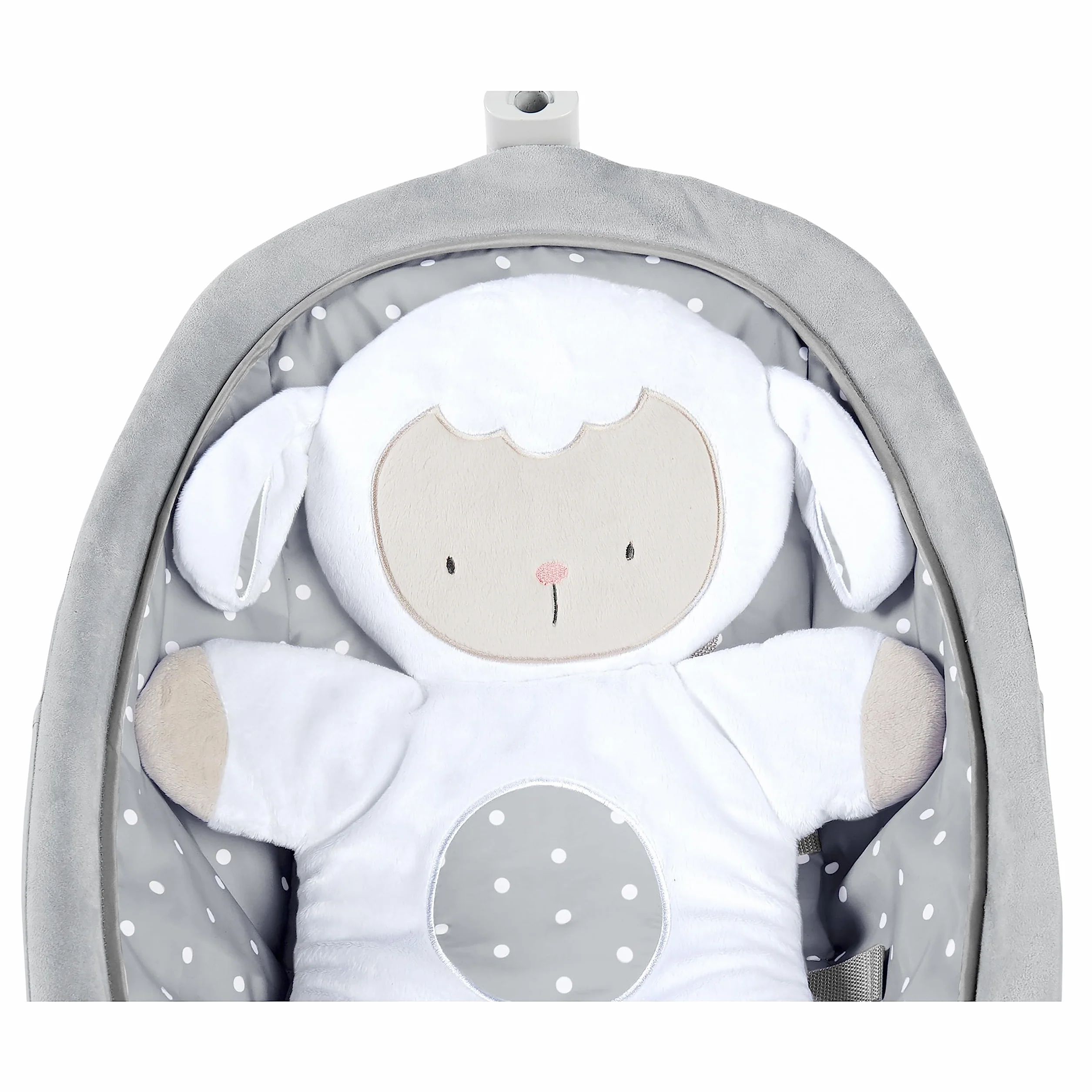 Ingenuity Altalena e Sdraietta 2 in 1 Leggera da Neonato a Bambino - Tappetino Pancino, Vibrazioni e Suoni, 0-30 Mesi Fino a 18 kg (Cuddle Lamb)