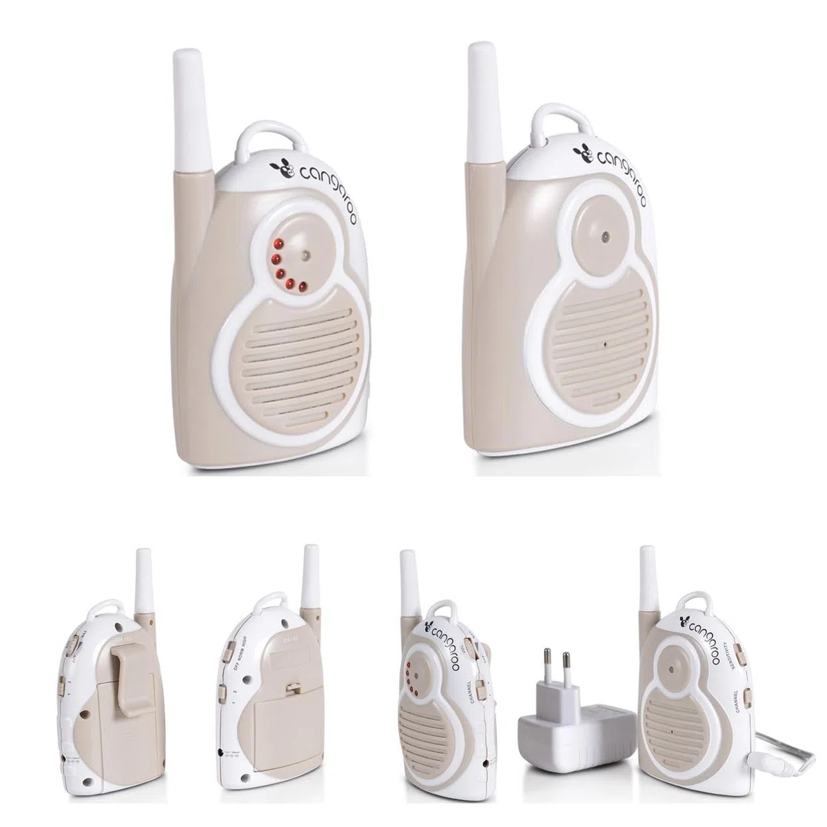 Canguro baby monitor Mommy's Sense fino a 1,3 km 2 canali indicatore di batteria, colorazione:beige