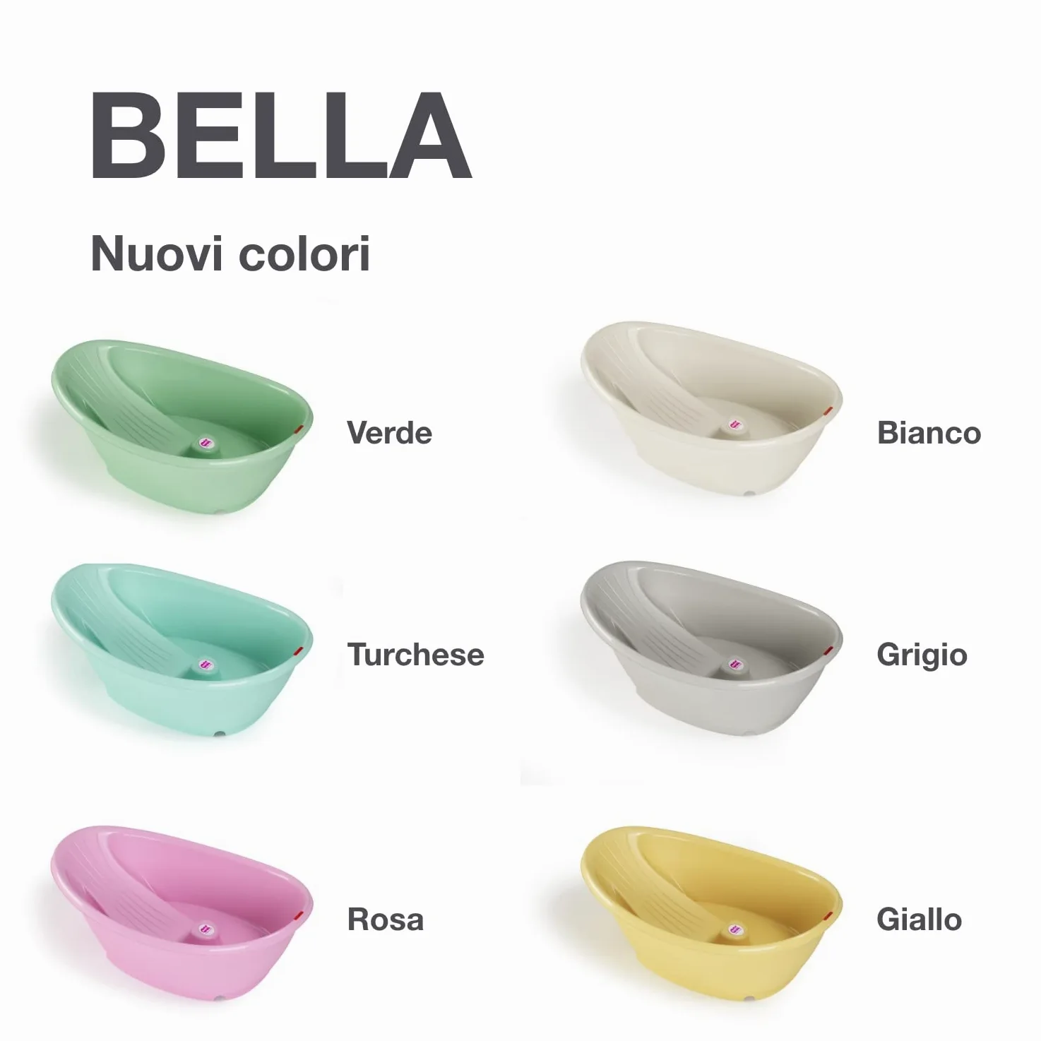 OKBABY Kit Vaschetta Bella e Cavalletto di Supporto - per il Bagnetto del Neonato 0-12 Mesi - Vaschetta Grigia