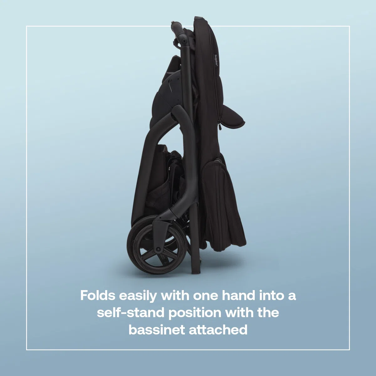 Bugaboo Dragonfly Navicella, con Materassino a Nido d'Ape e Coperta Navicella, Chiusura Facile a Una Mano in Tutte le Posizioni, Compatibile con il Passeggino Bugaboo Dragonfly, Midnight Black