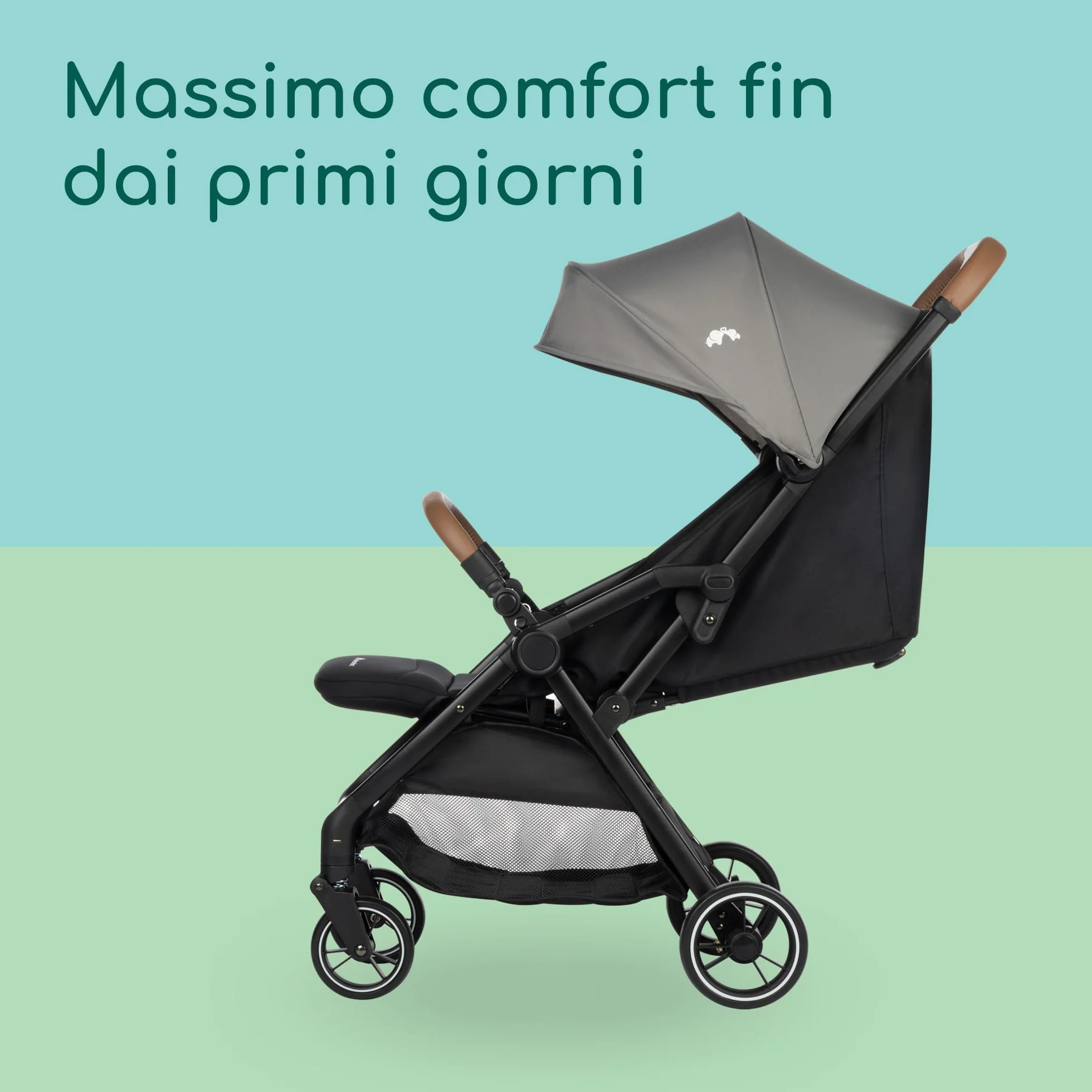 Bebeconfort Sunlite Passeggino leggero reclinabile pieghevole bambini 0-4 anni 22 kg 7,2 kg Tinted Grey