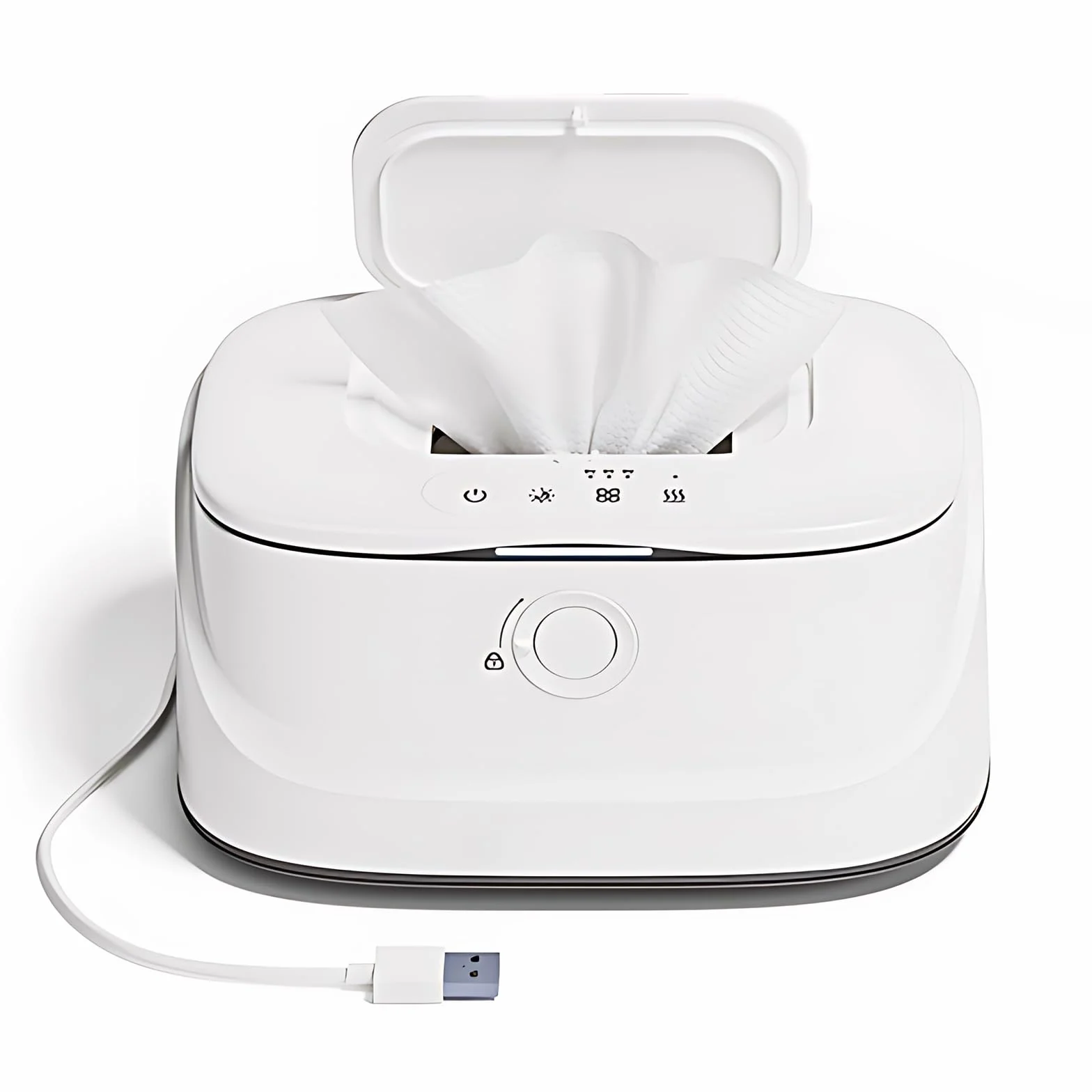 Scaldasalviette umidificate per neonati grande capacità 3 temperature 3 livelli luminosità luce notturna dispenser
