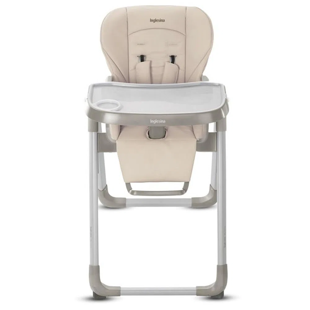 Inglesina My Time Seggiolone Pappa, Butter, Reclinabile dalla Nascita ai 36 Mesi, Pieghevole, Design Moderno, Comfort e Igiene Massimi