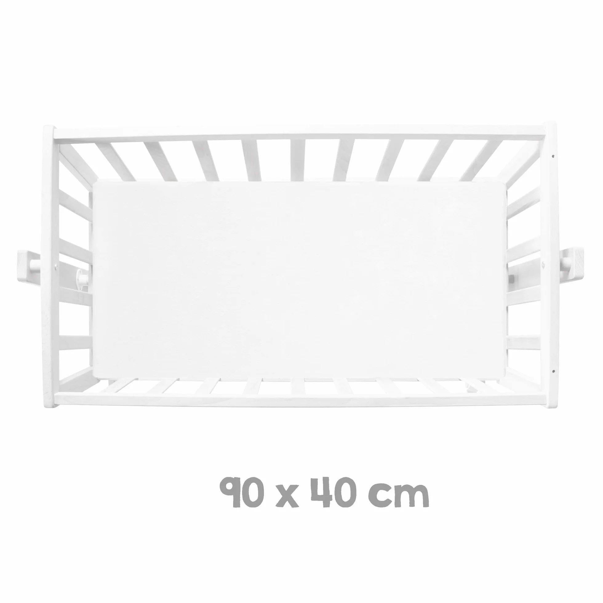 Kleine Wolke Culla e Lettino Design a Nuvola 40 x 90 cm Legno Bianco/Rosa