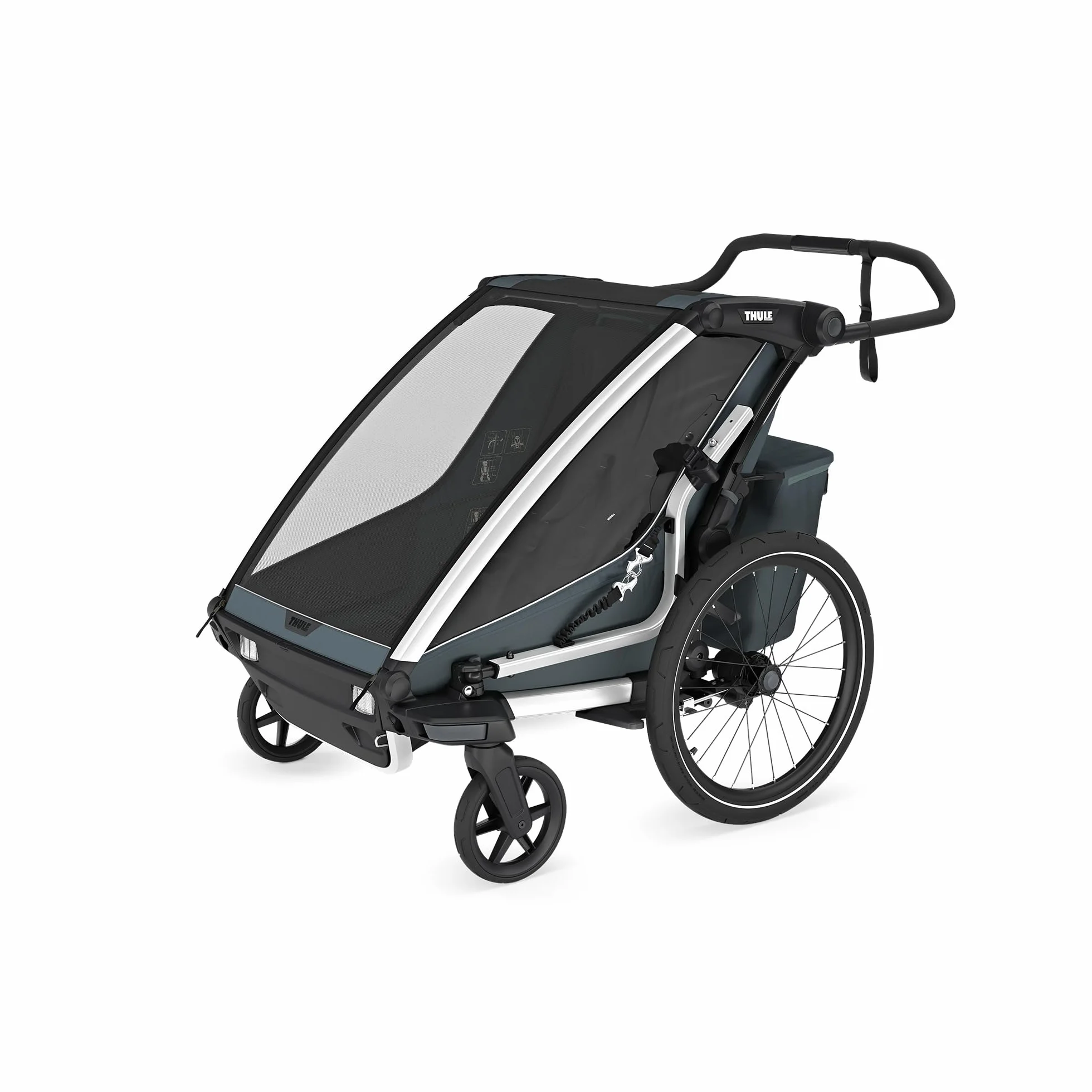 Thule Chariot Cross 2 Rimorchio Multisportivo Da Bici Dark Slate Double