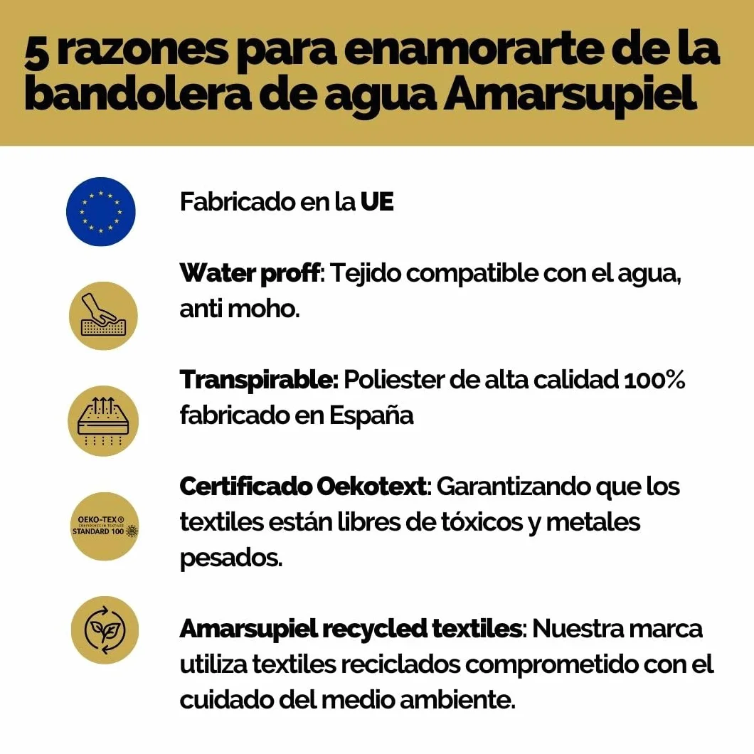 Amarsupiel | Fascia portabebe acquatico | Ergonomico e sicuro | Tessuto OEKOTEX traspirante | Ideale spiaggia e piscina | marsupio estivo fino a 20 kg