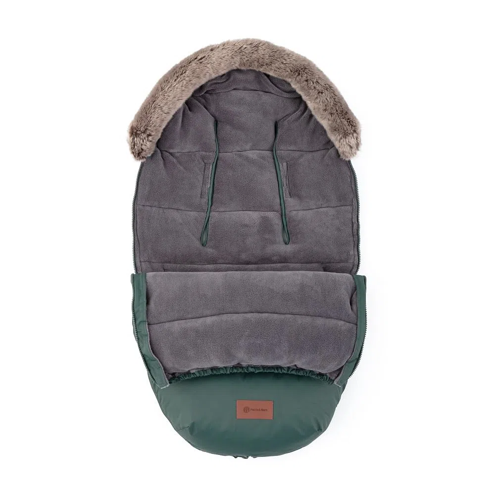 Petite&Mars COMFY - Sacco nanna 4 in 1 per passeggino, per passeggino, per passeggino, sacco nanna invernale, impermeabile, antivento, verde