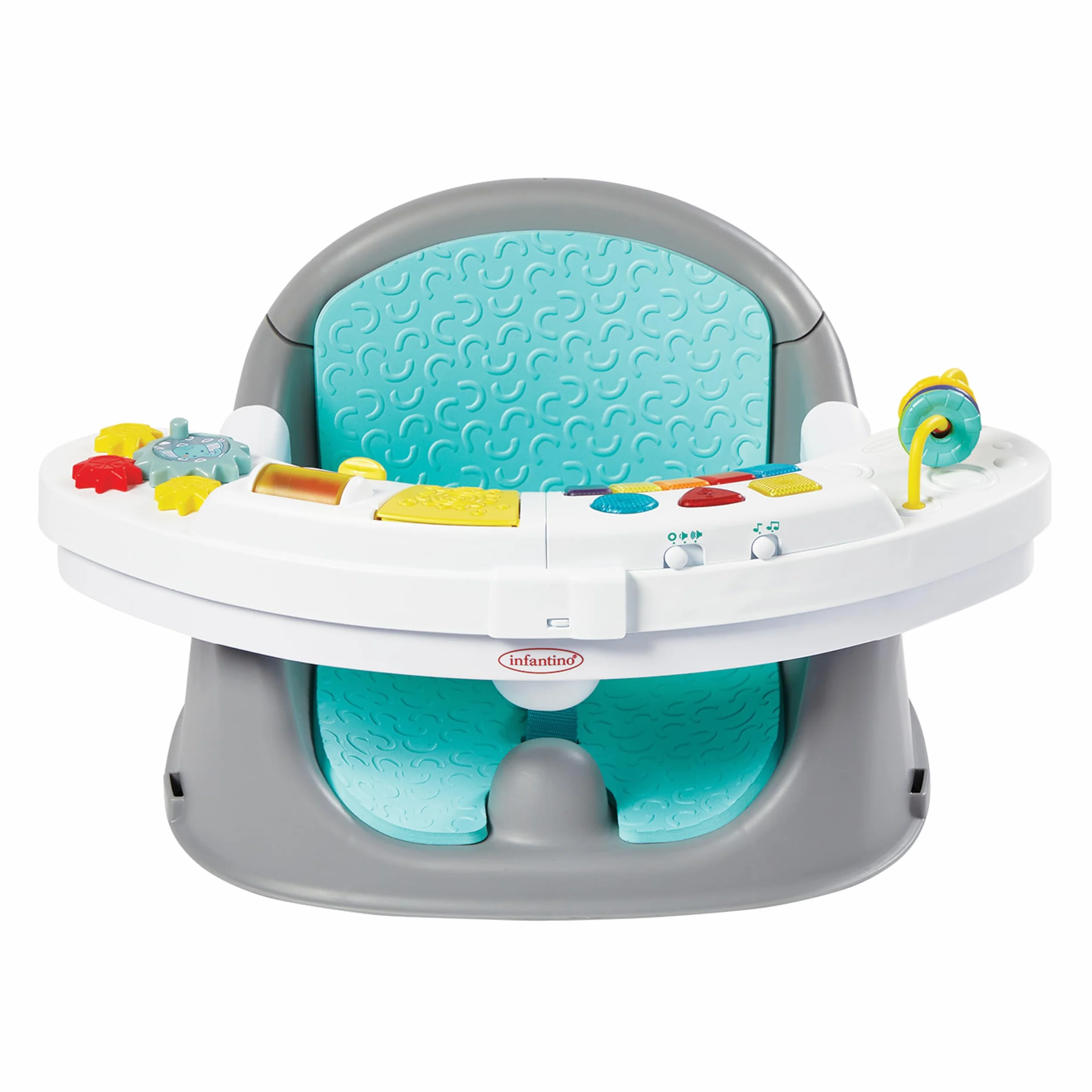 INFANTINO Seggiolino Multiattività 3 In 1 Convertibile Seduta Rialzo Sedile Con Pianoforte Giochi Rimovibili