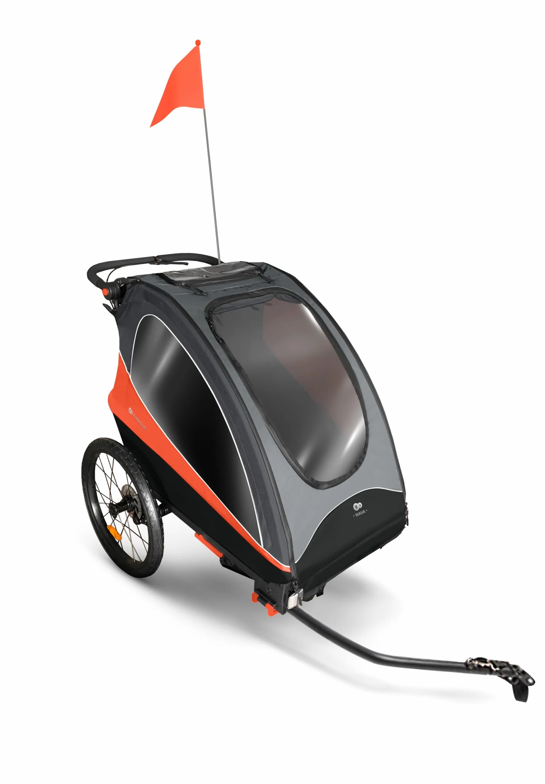 Kinderkraft NAVA 3 in 1 Passeggino Jogger Carrozzina Rimorchio per bambini 2x22 kg Arancione