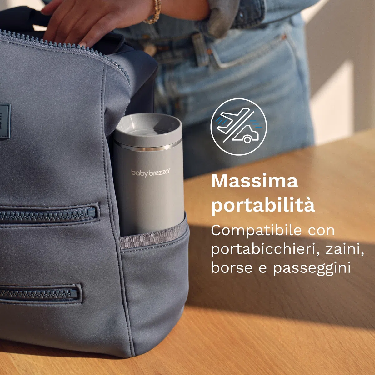 Baby Brezza Superfast Portable Bottle Warmer Scaldabiberon portatile – 67% più veloce – scalda Latte materno da viaggio e Scaldabiberon – sicuro – Riscaldamento uniforme – fino a 8 Biberon – nero